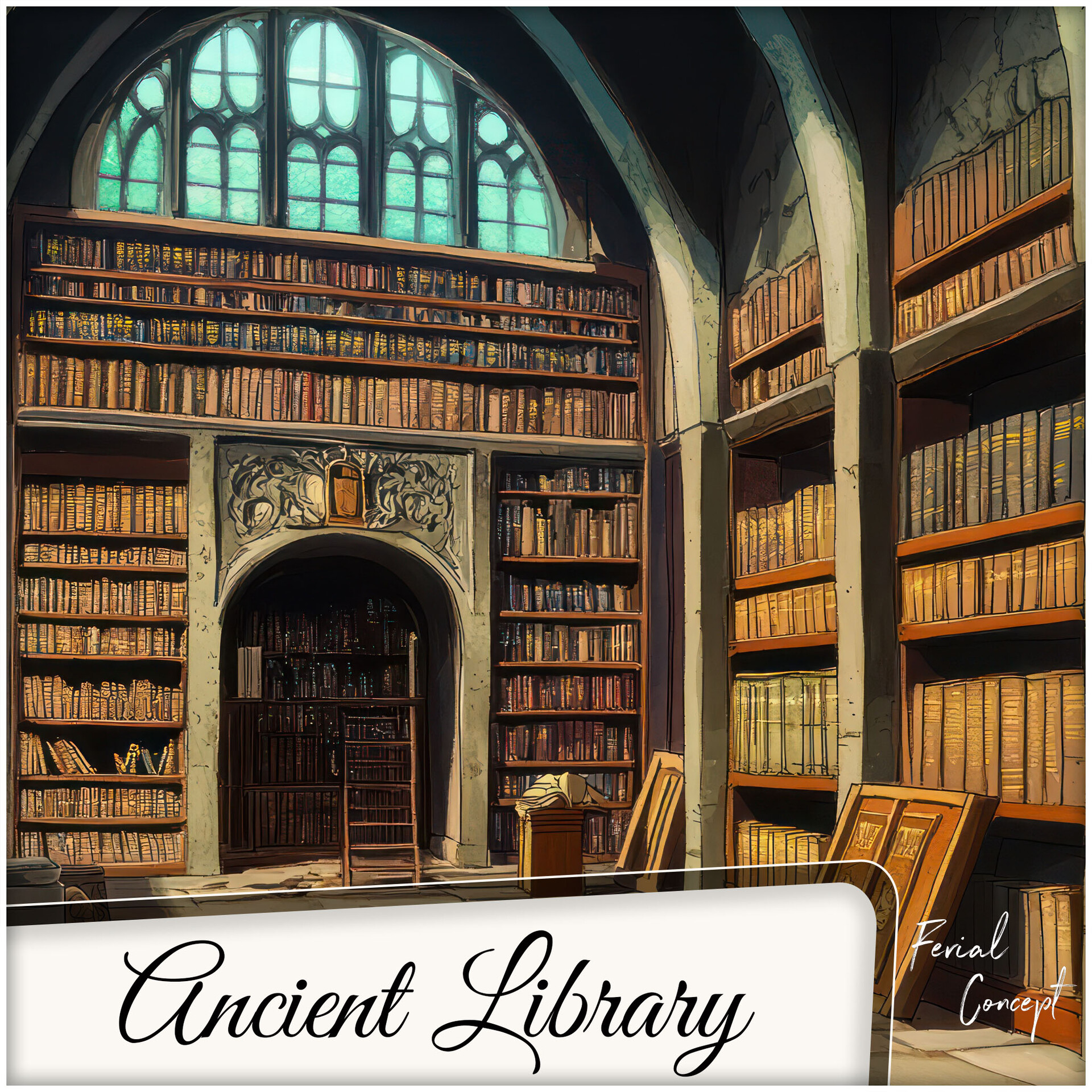ArtStation - 🔹200 Ancient Library - Anime Concept Reference Image Pack ...