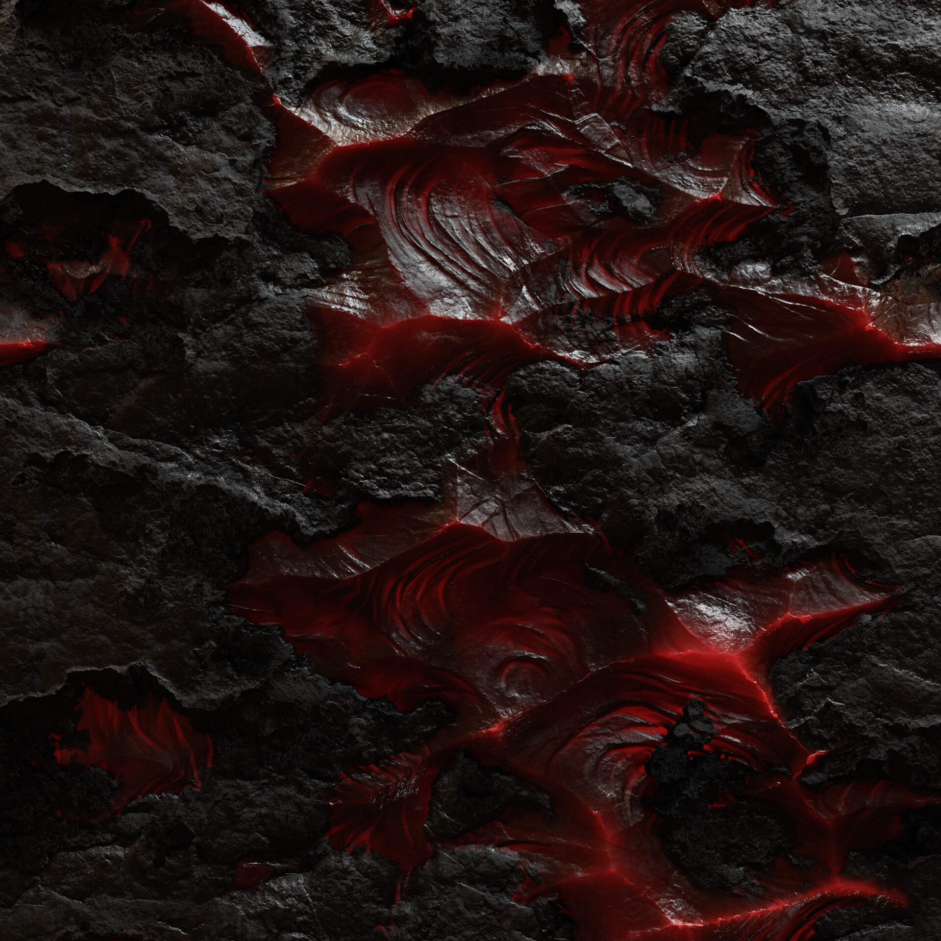 ArtStation - Volcanic Rock With Obsidian