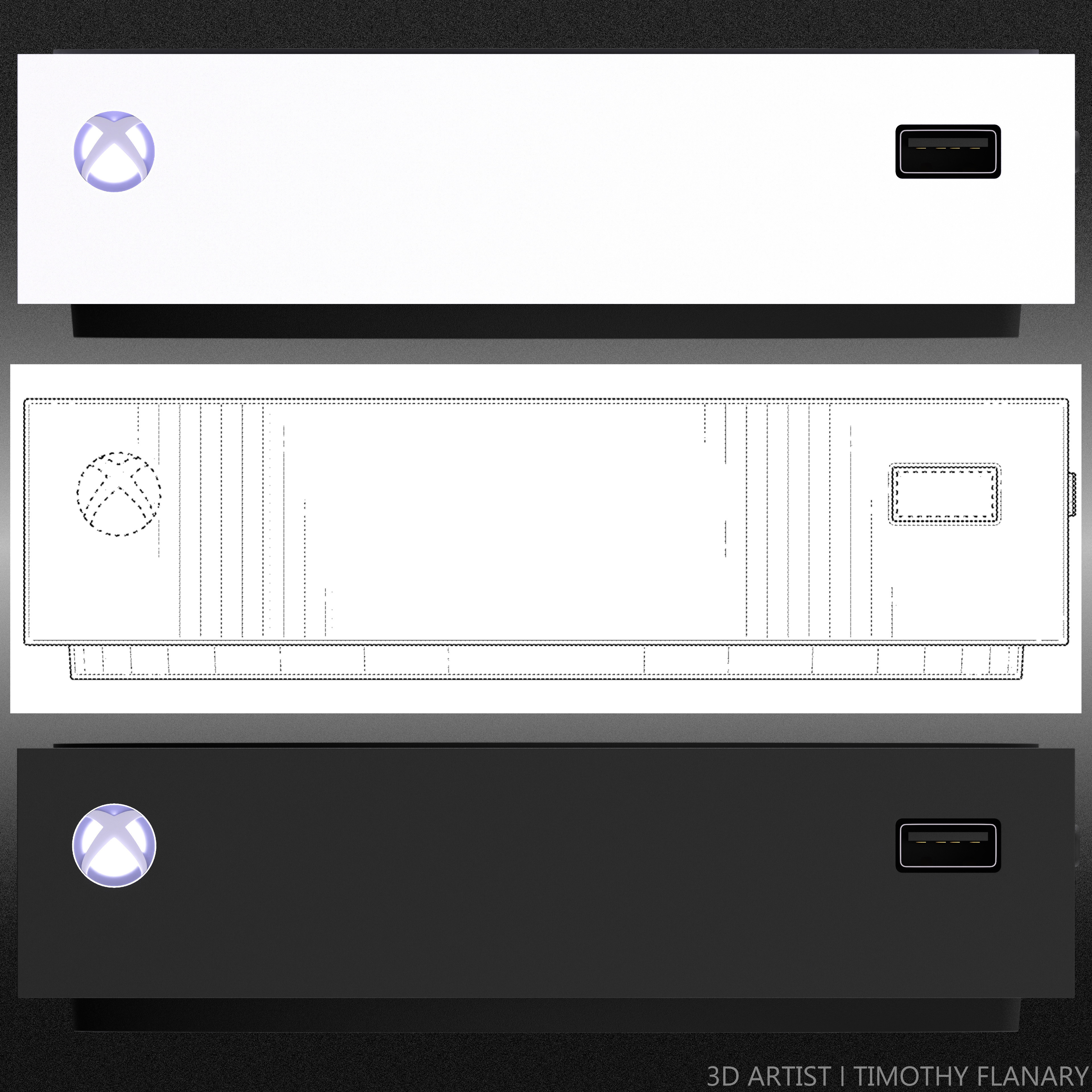 Front Angle Render White, Front Angle Blueprint, Front Angle Render Black