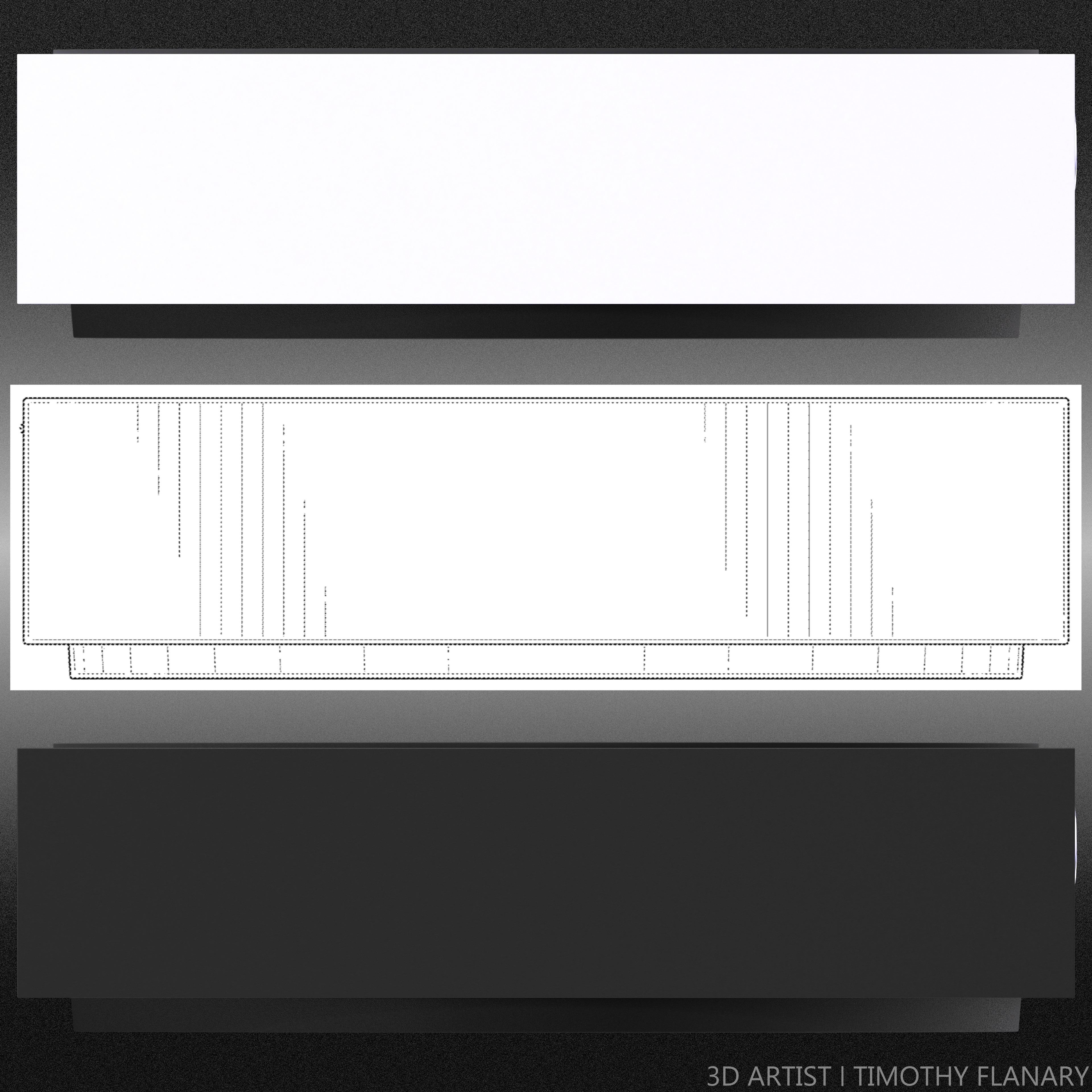Left Side Angle Render White, Left Side Angle Blueprint, Left Side Angle Render Black