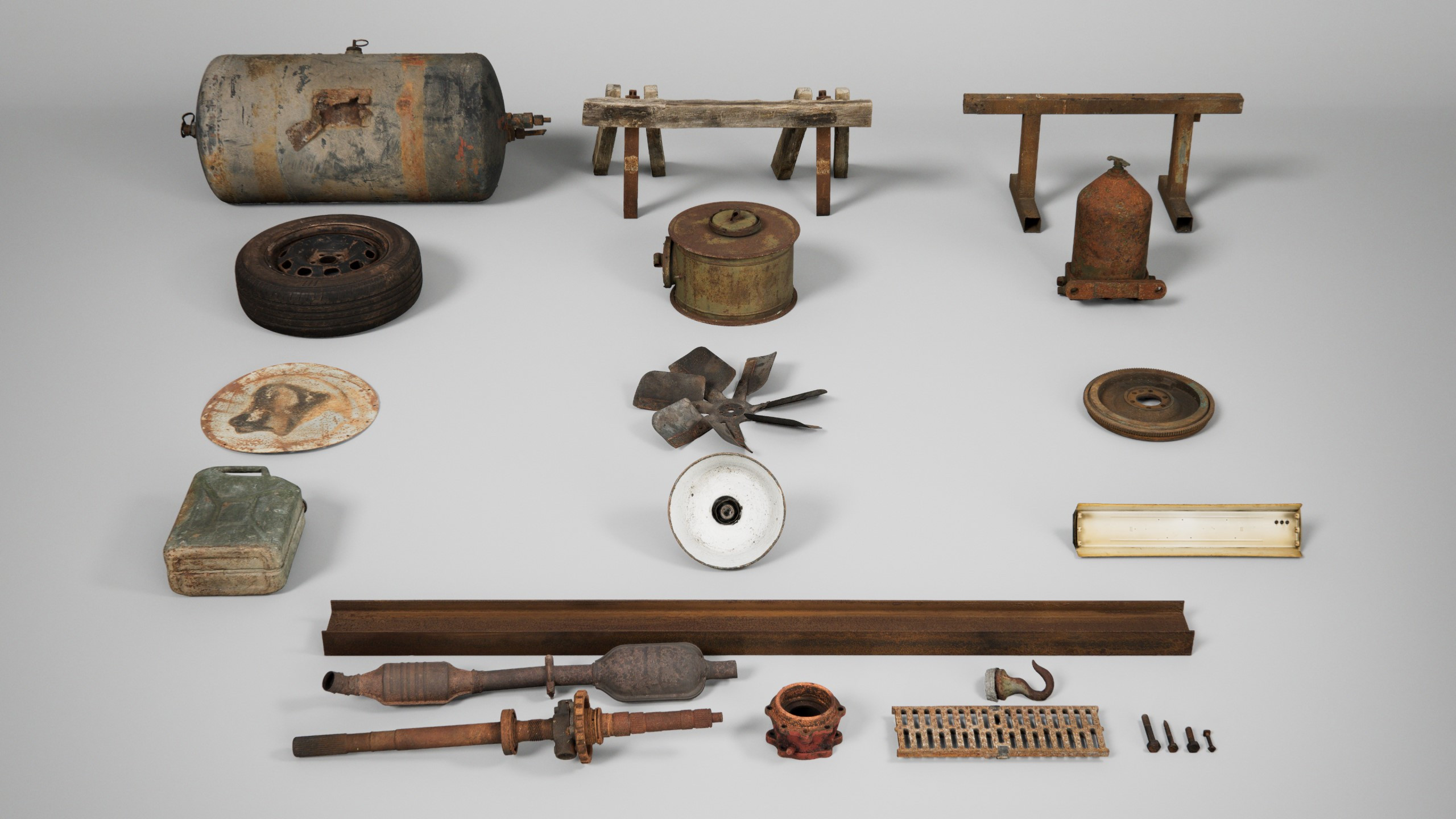 Megascans parts used to build Scrappy