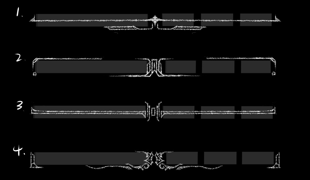 UI art style exploration based on new game style for Remanence.