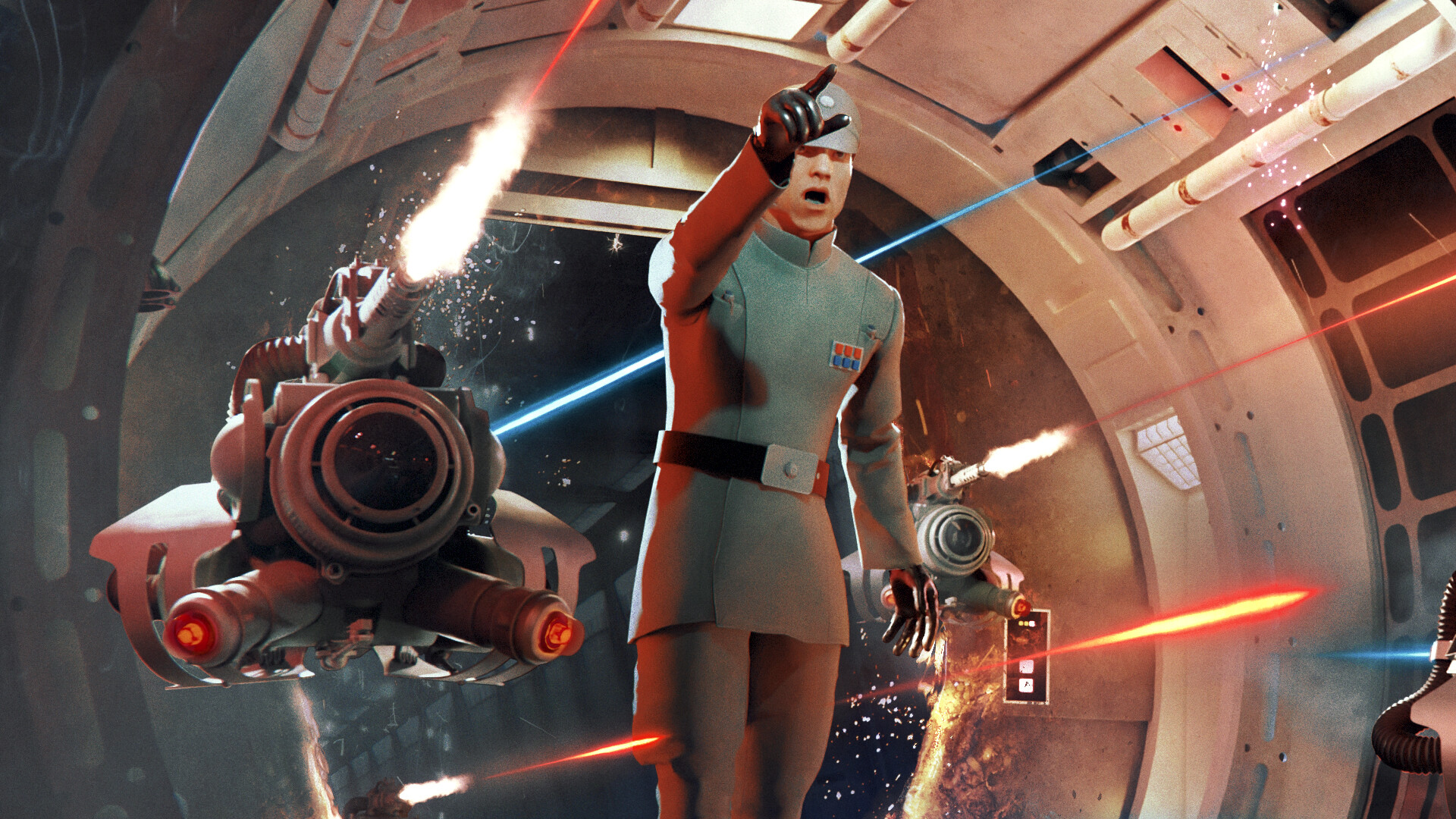 All Guns on Target! The Imperial Attack Drone ( Rendering - Compositing )