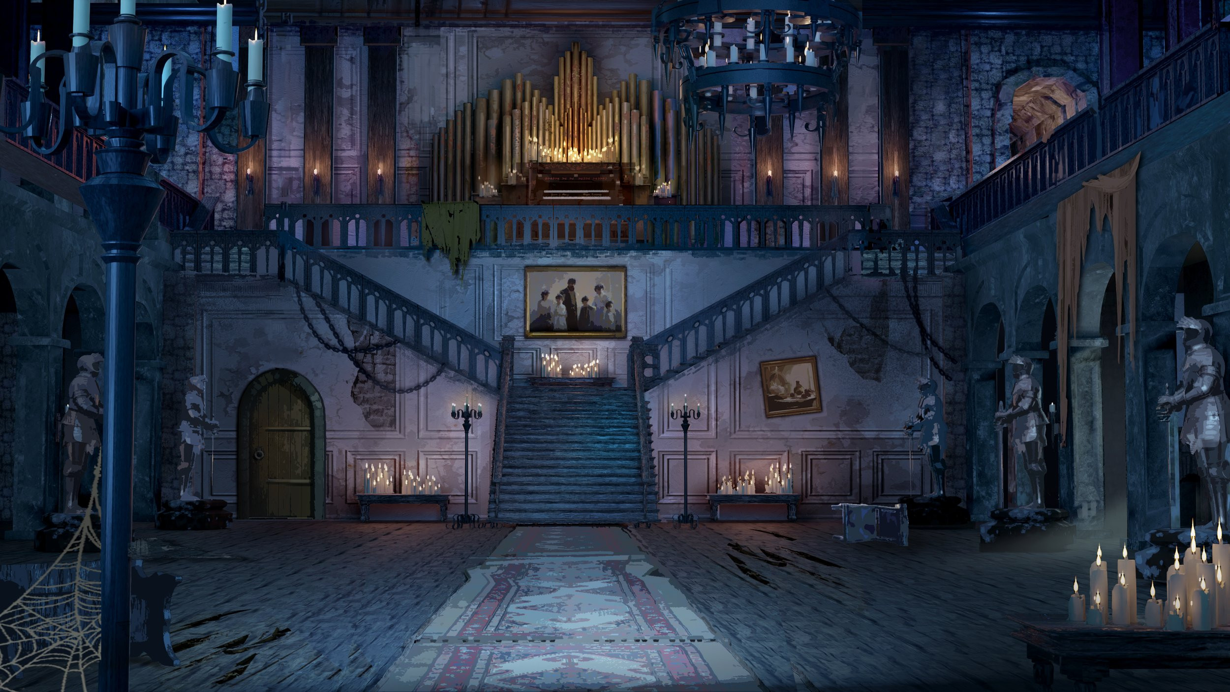 The entrance hall.