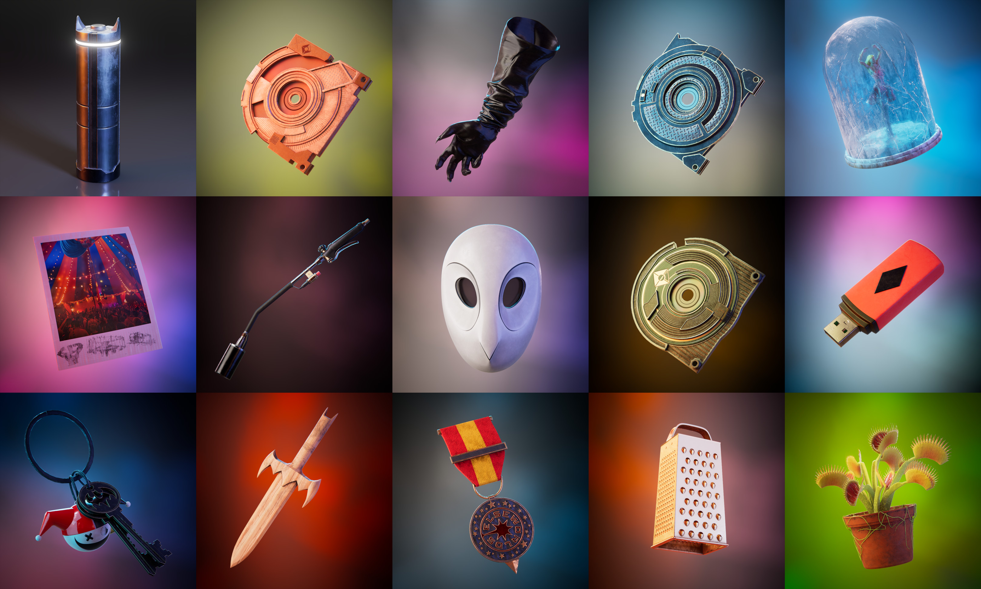 Components and additional props.