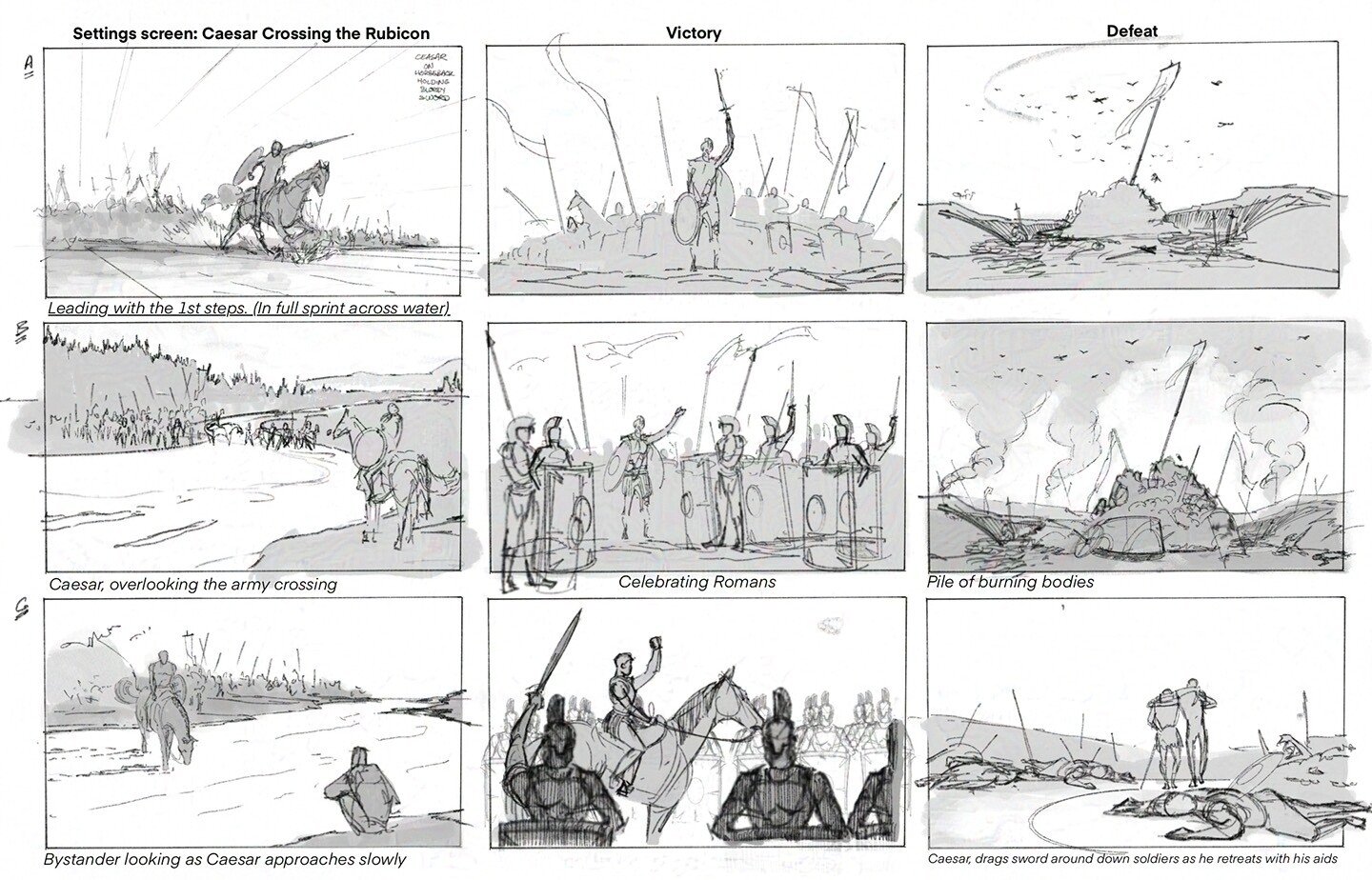 Initial 1st Draft Sketches