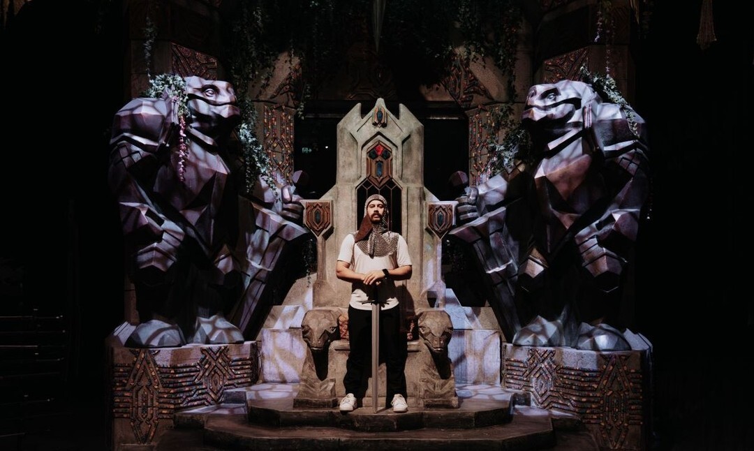 As a bonus task I also designed and modelled the photo-op throne room in Maya. I produced a model which drove the CNC manufacture of polystyrene forms, which were then worked over by hand after assembly. 