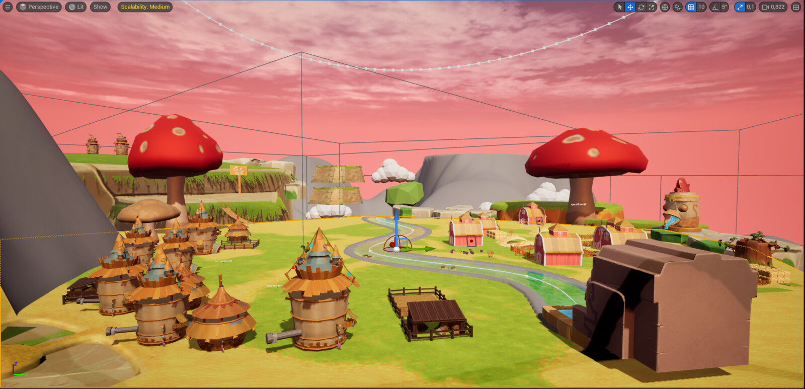 Level Prototype 01 in Unreal Engine