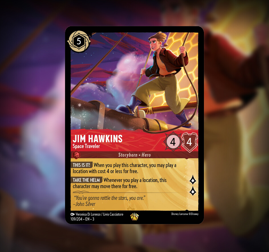 jim hawkins lorcana card Lorcana - Azurite Sea - Jim Hawkins - Rigging Specialist (Uncommon)