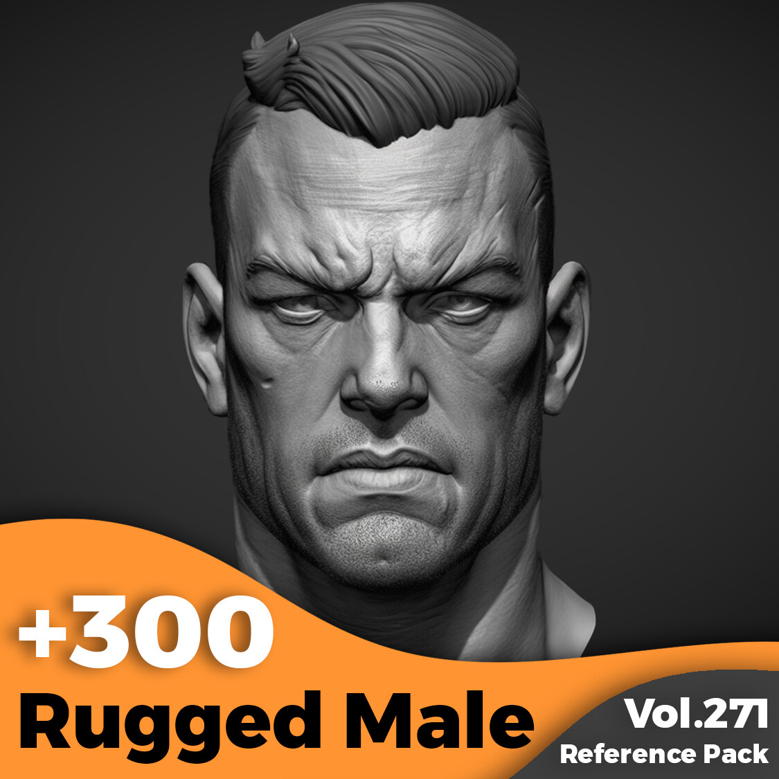 ArtStation - +300 Rugged Male Head Sculpt Reference Images(4k)