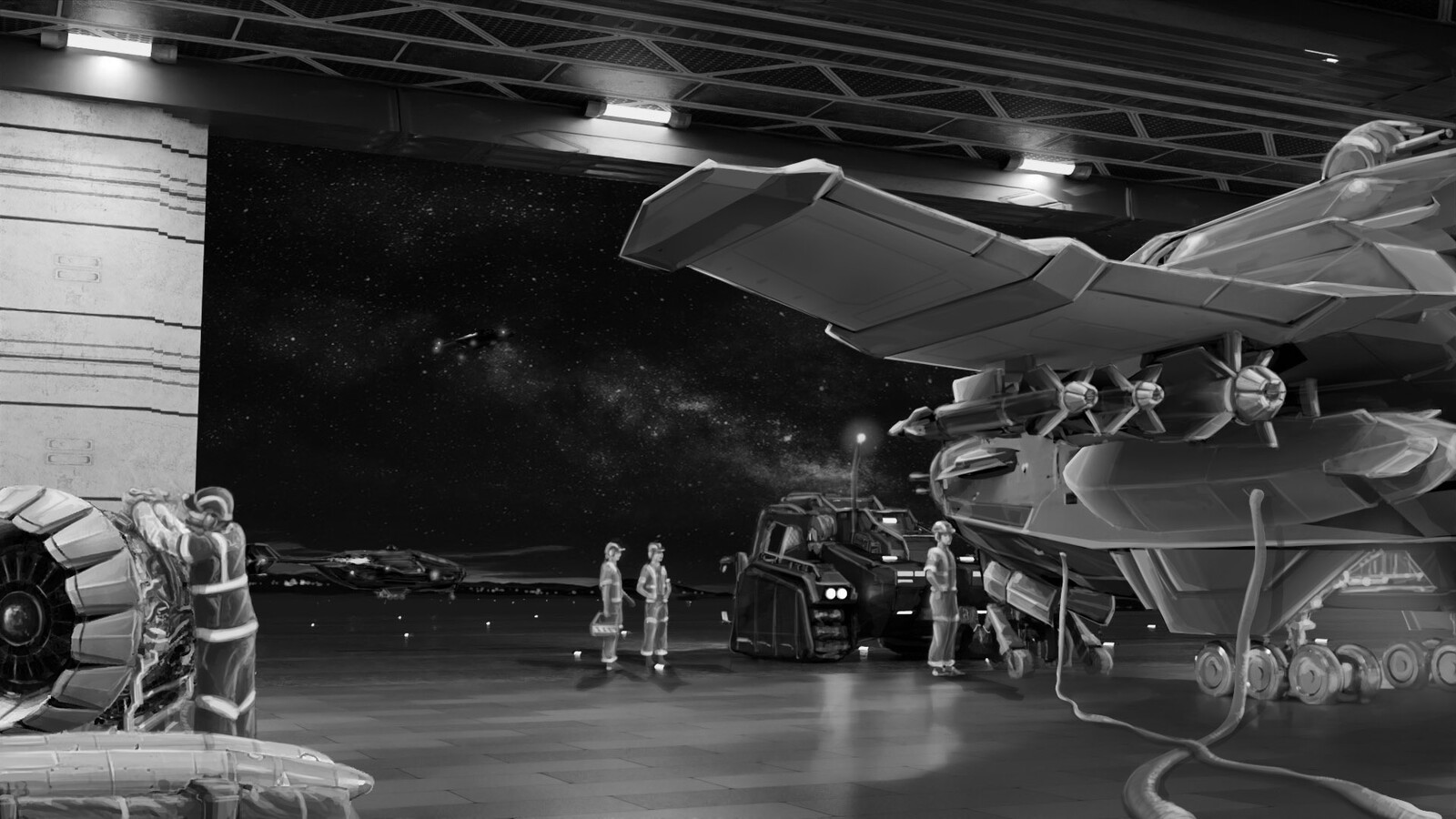 "The steel swallow in the nest"
Illustration Black and White