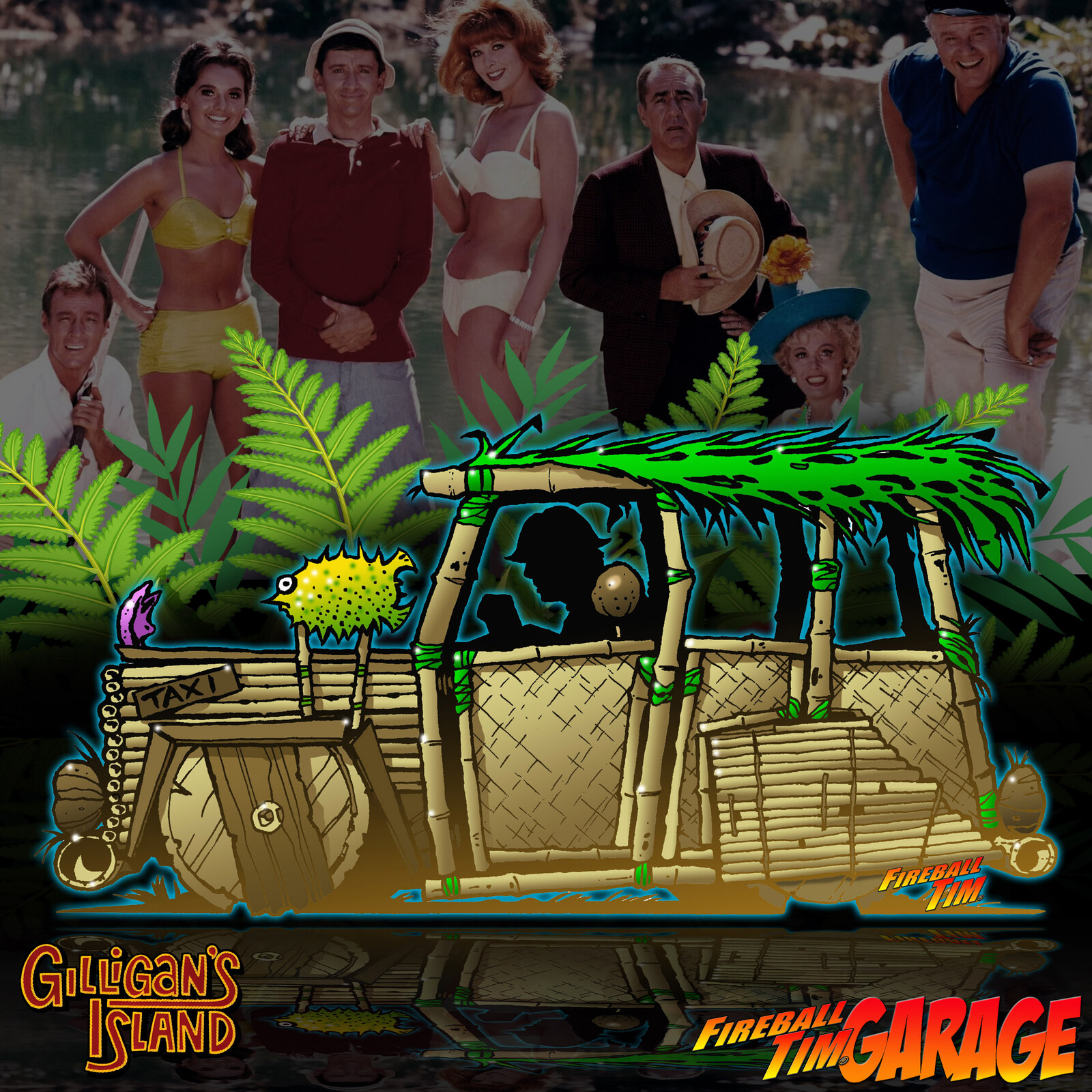 Gilligans Island Automotive Pop Culture Concept Art by Fireball Tim Garage