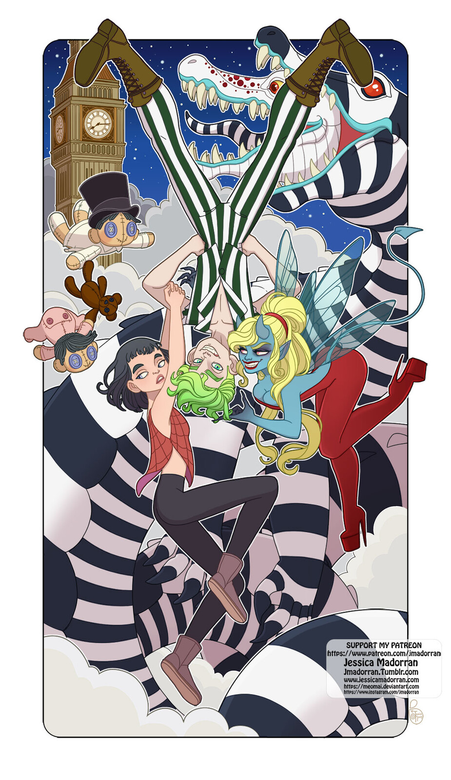 September 2024 Patreon - Twisted Peter Pan (Beetlejuice) Illustration