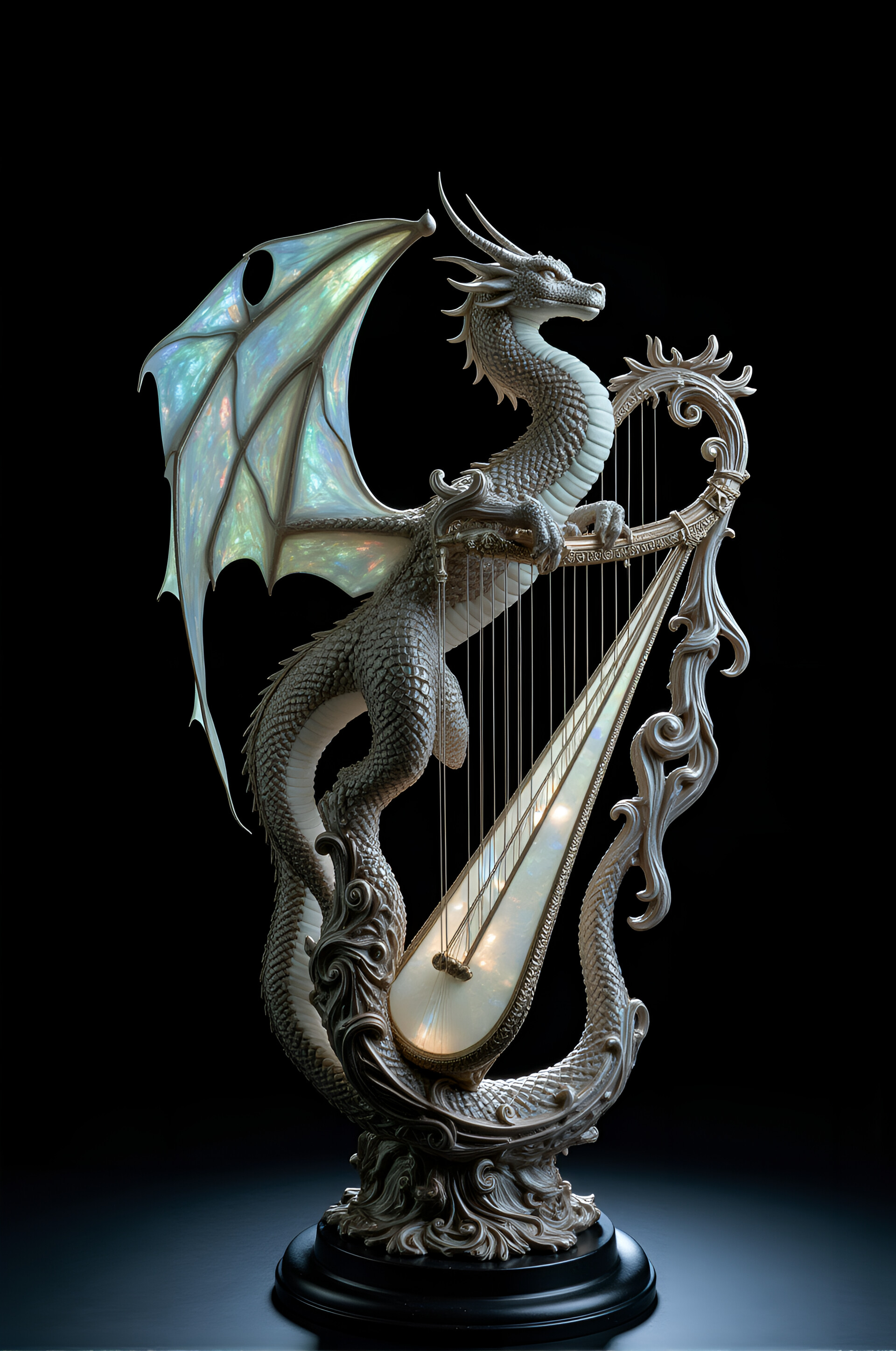 Brecht Corbeel Dragon harp new Realism