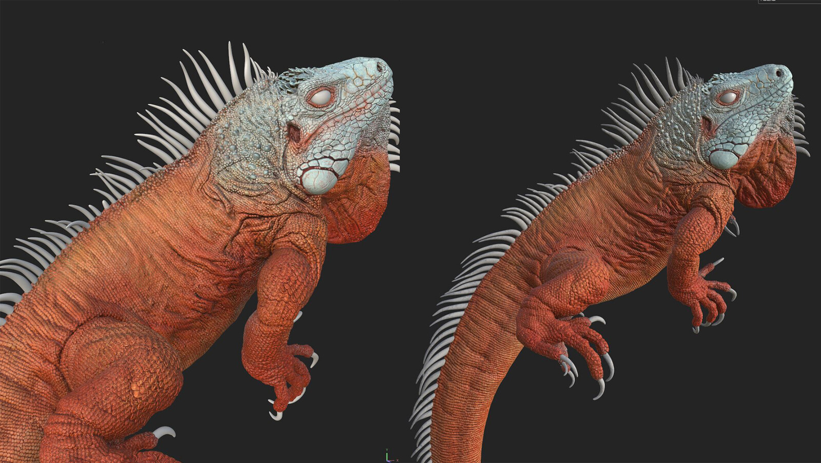 Iguana_Texturing painting process1