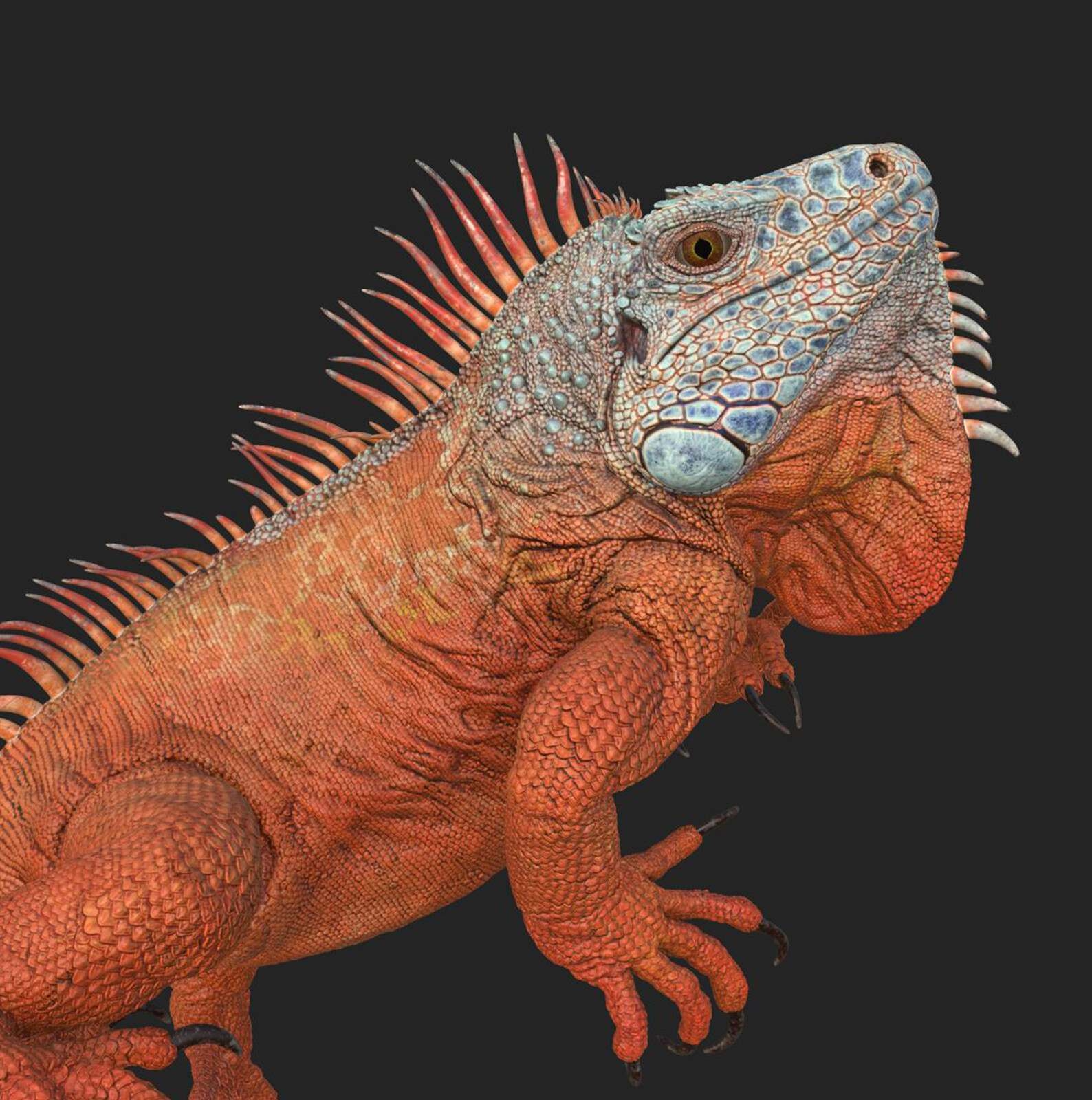 Iguana_Texturing painting process3