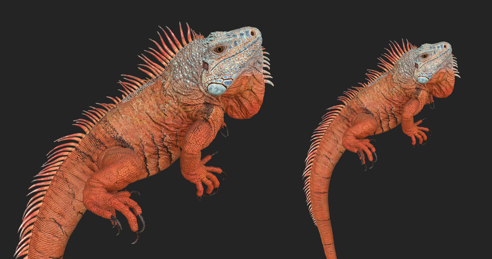 Iguana_Texturing painting process4