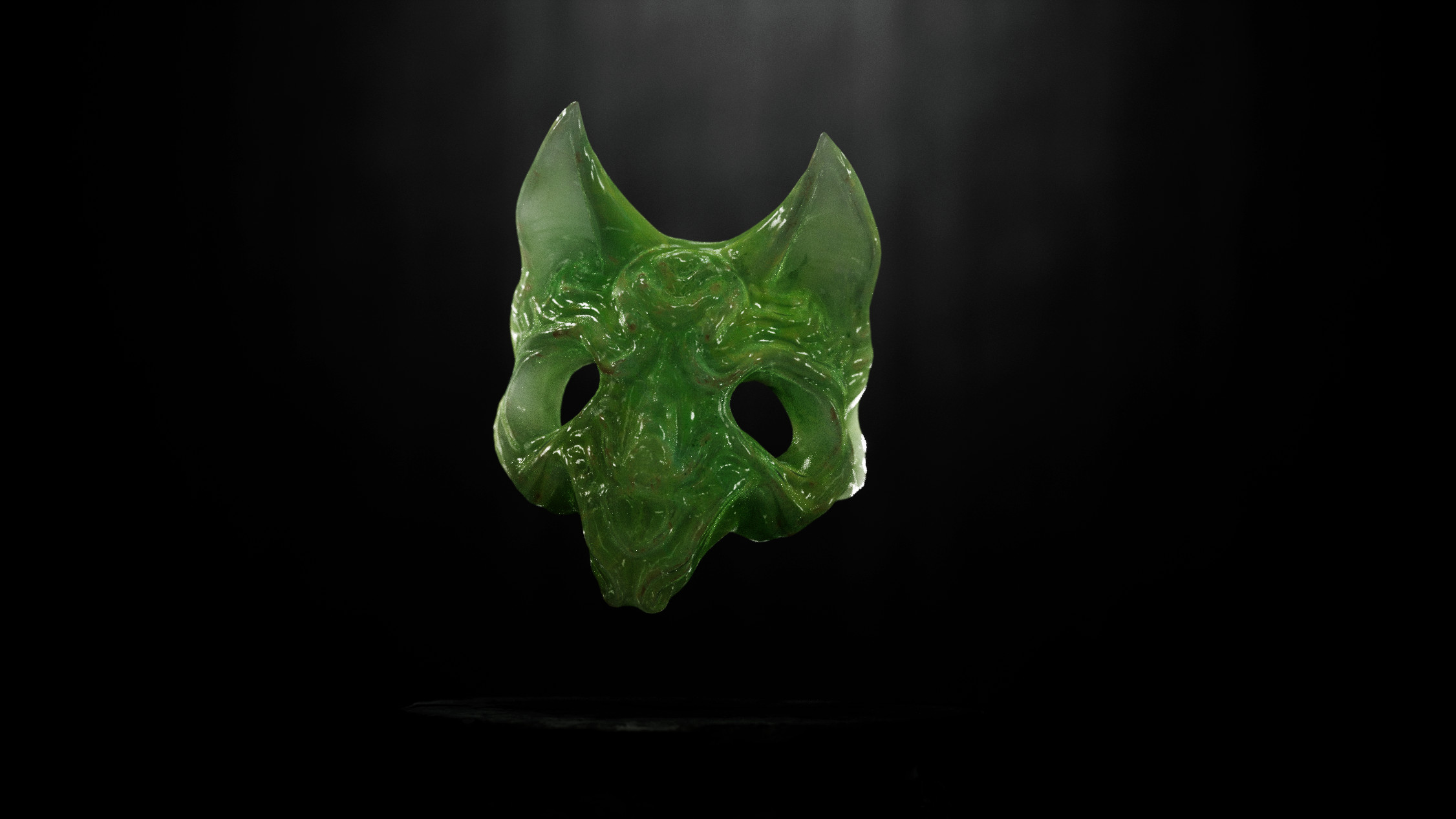 Abey liang jade fox mask yumian huli