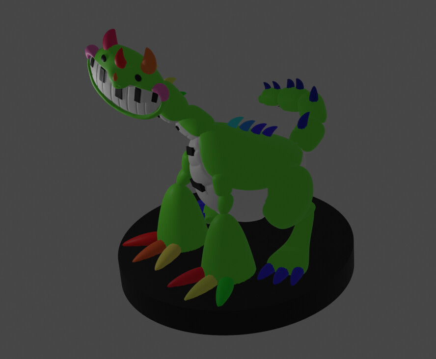 3d univers pianosaurus from poppy playtime 