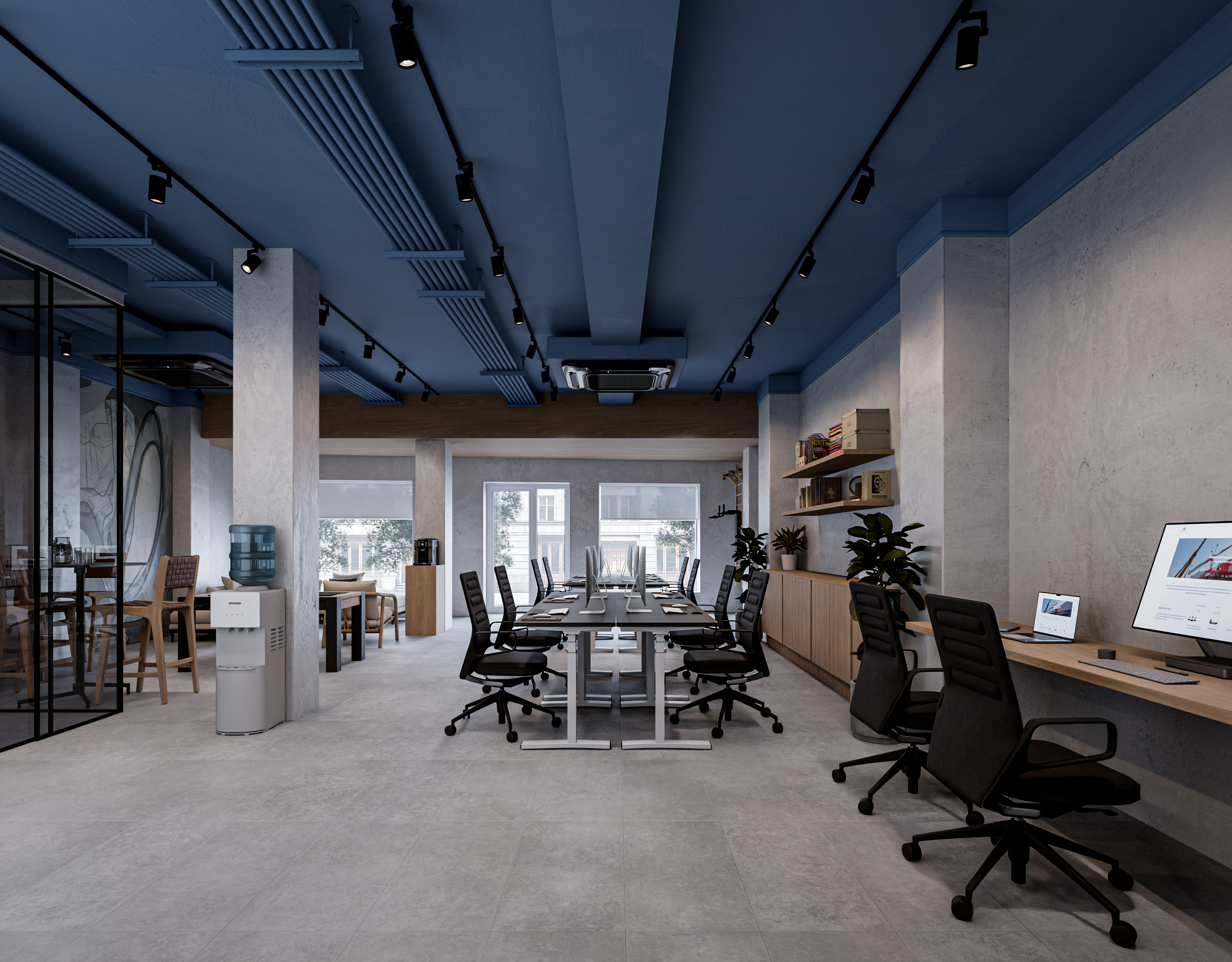 Desks front shot.