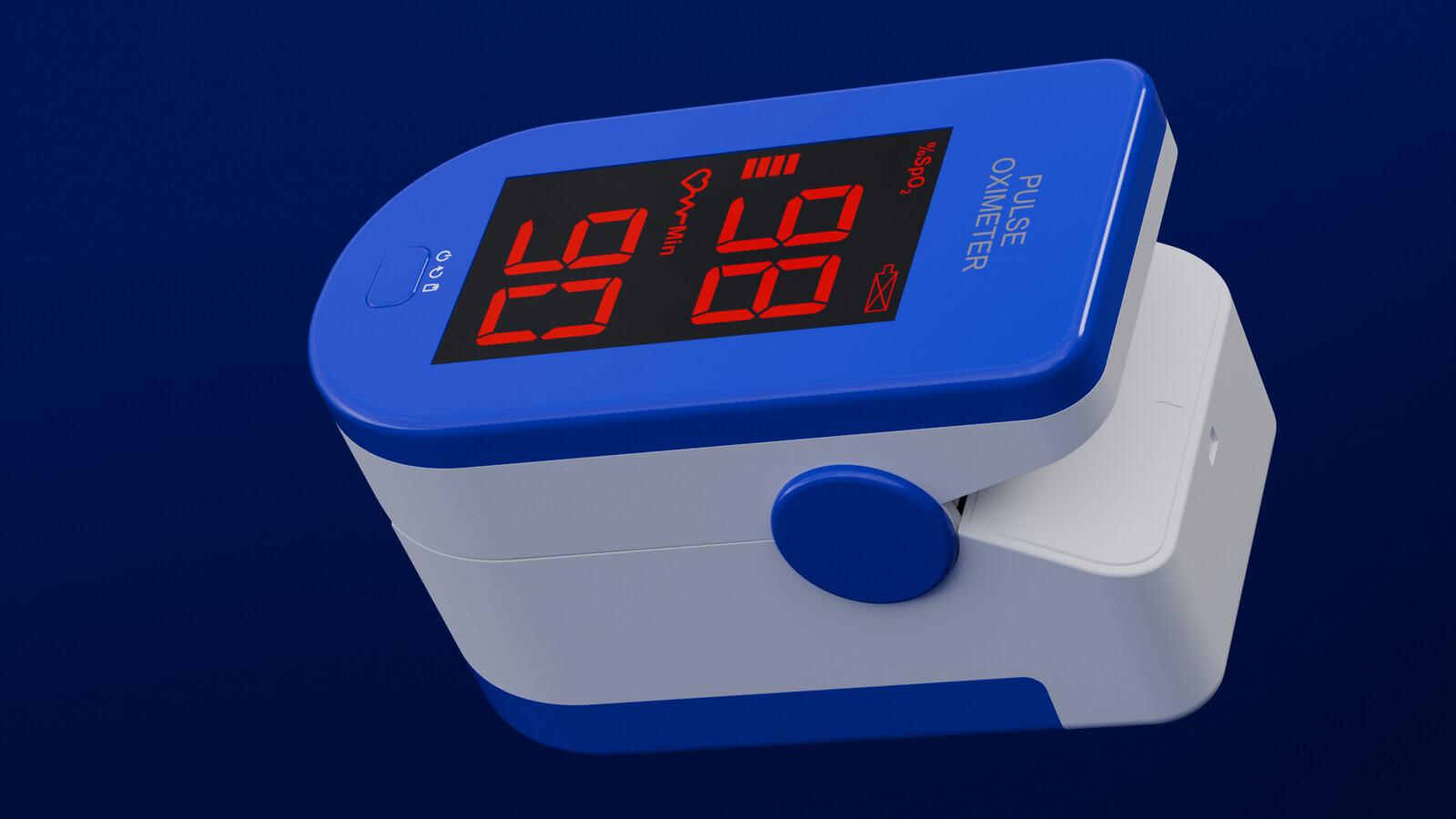 Pulse Oximeter, top view.
