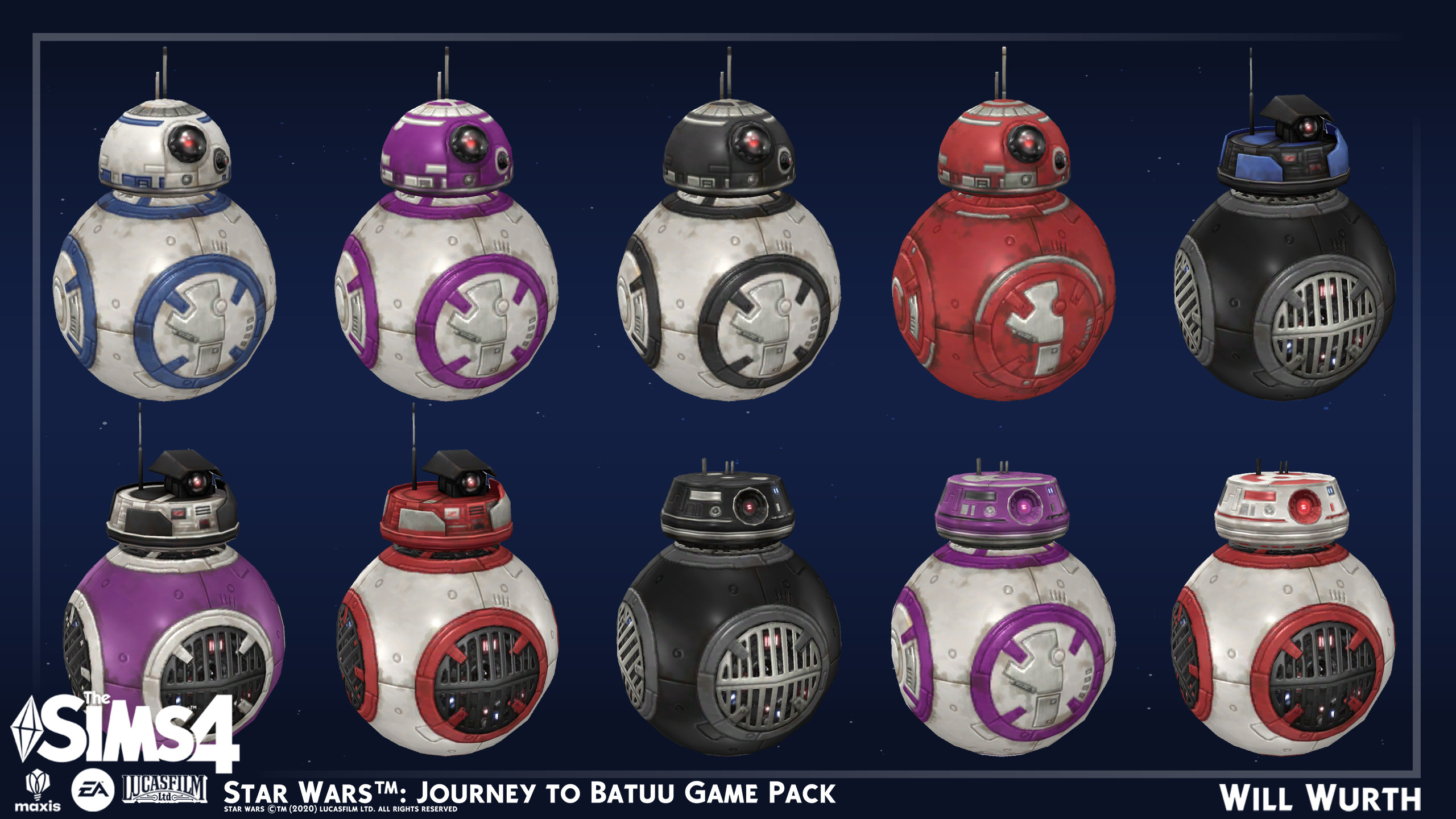 BB-series Astromech Droids - 70 combinations