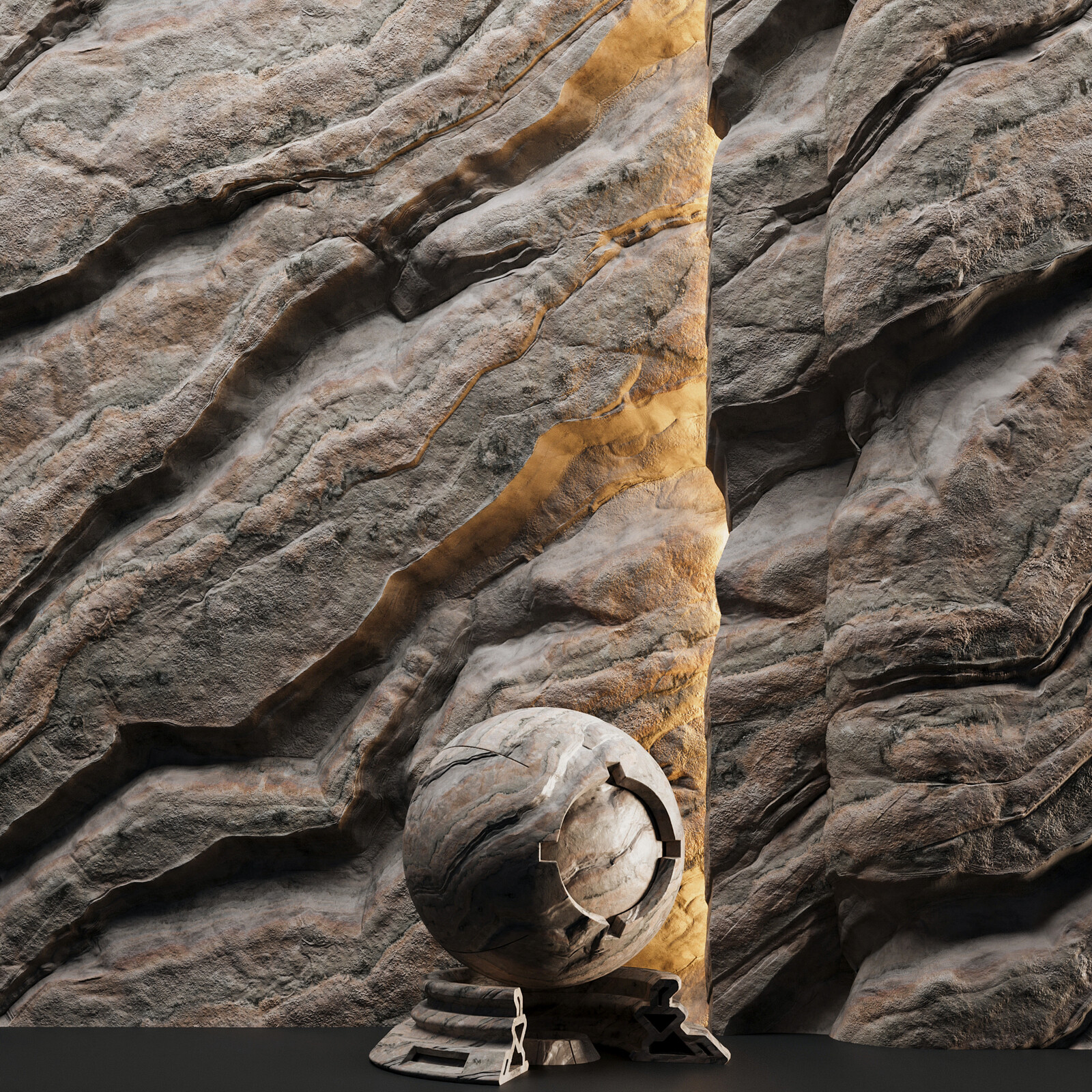H106 Rock Cliff | PBR | 4K | Seamless | +SBSAR