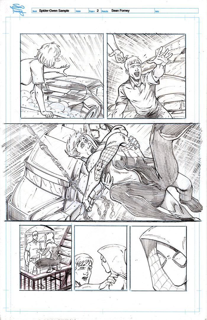 Spider-Gwen sample page 2

Based on a test script.

Pencils by Sean Forney