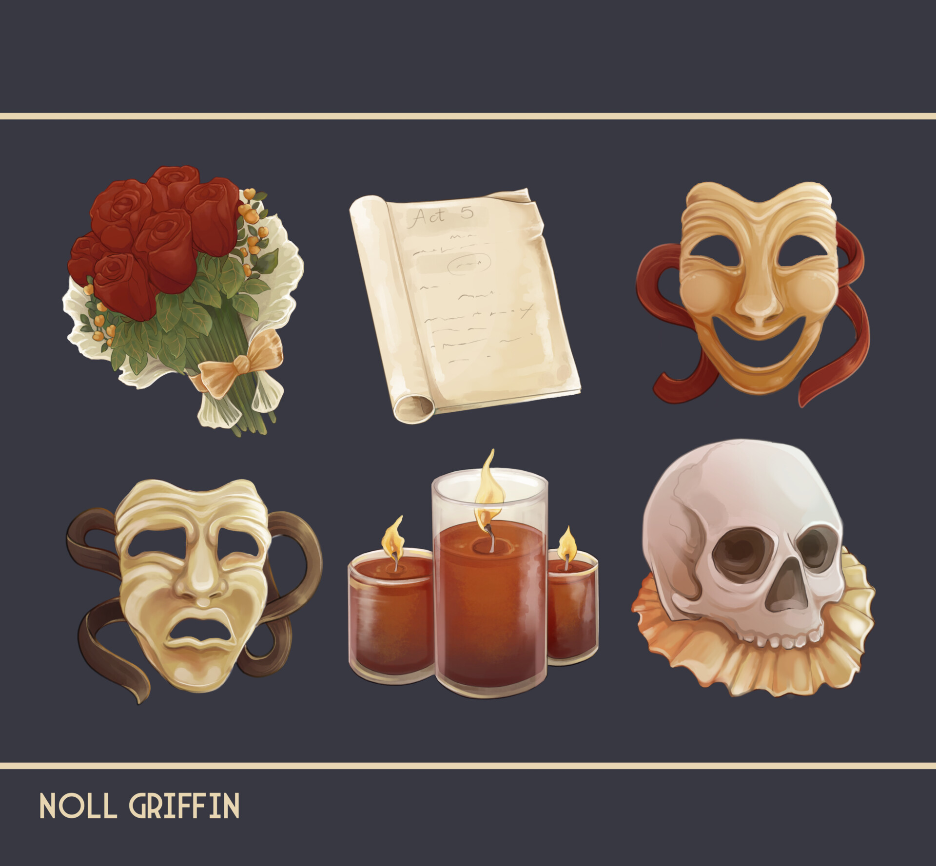ArtStation - Theatre 2D Props/Icons
