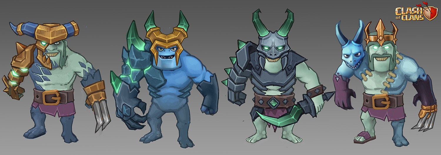 Early concepts for the Barbarian King when the event had more of a "monster mashup" theme.