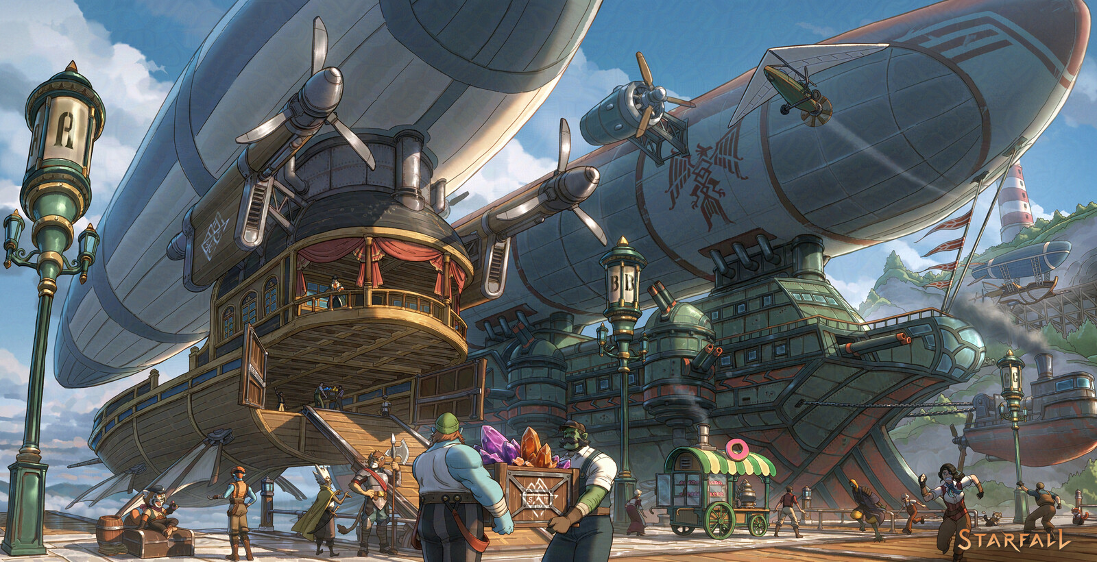 Daily hustle and bustle of the docks