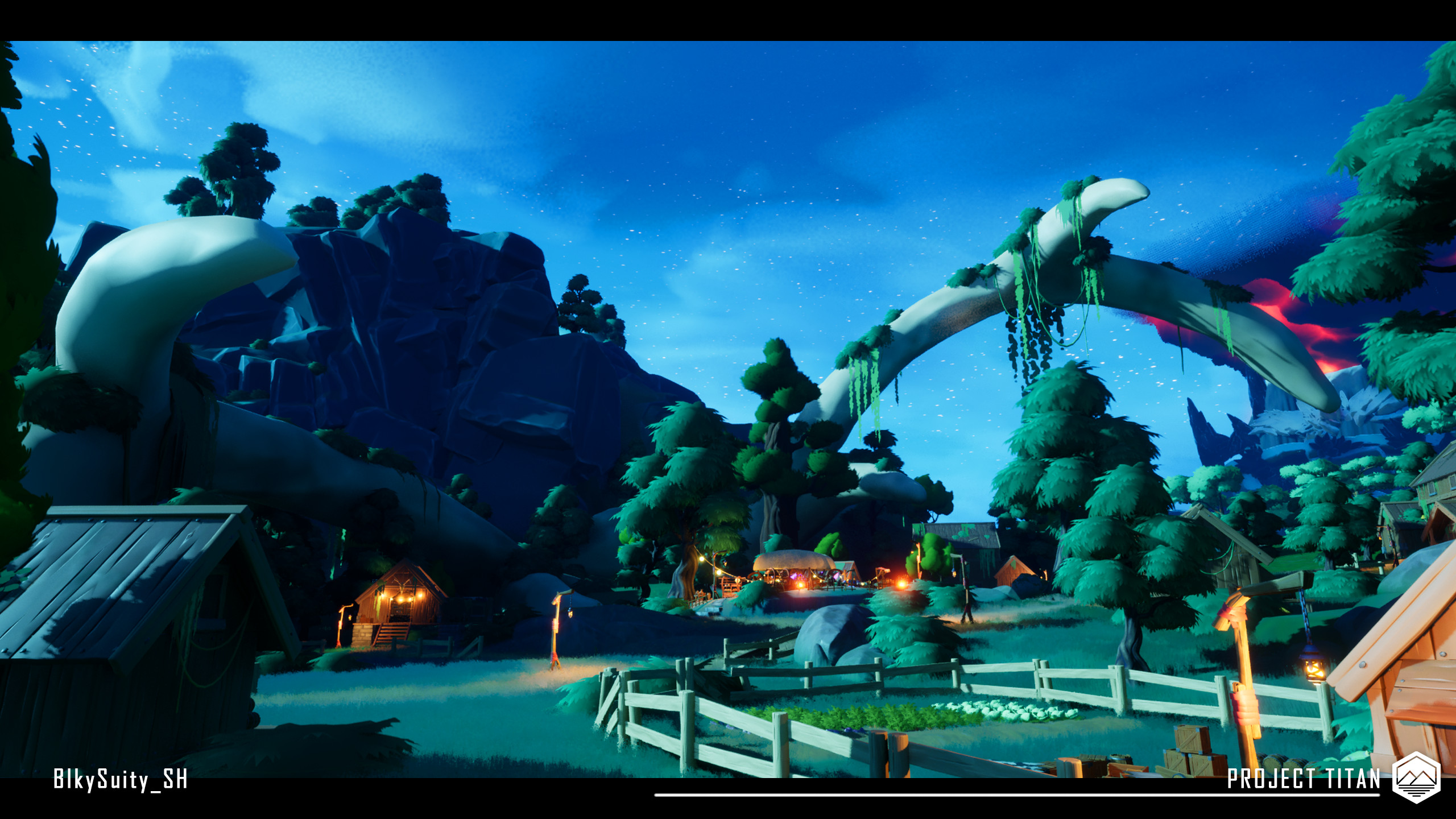 There's a small cliff and forest behind the village. There are many Hunters live here, as well as few villagers who believe they can put themself under past Deer Titan's protection. Travellers and Traders would always stop by.