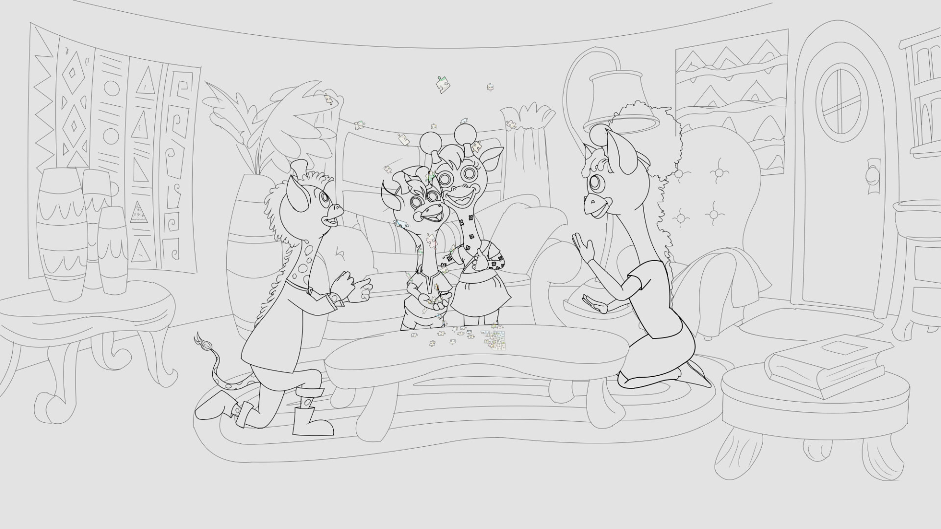 ArtStation - Intricate Hidden Object Line Art Concept