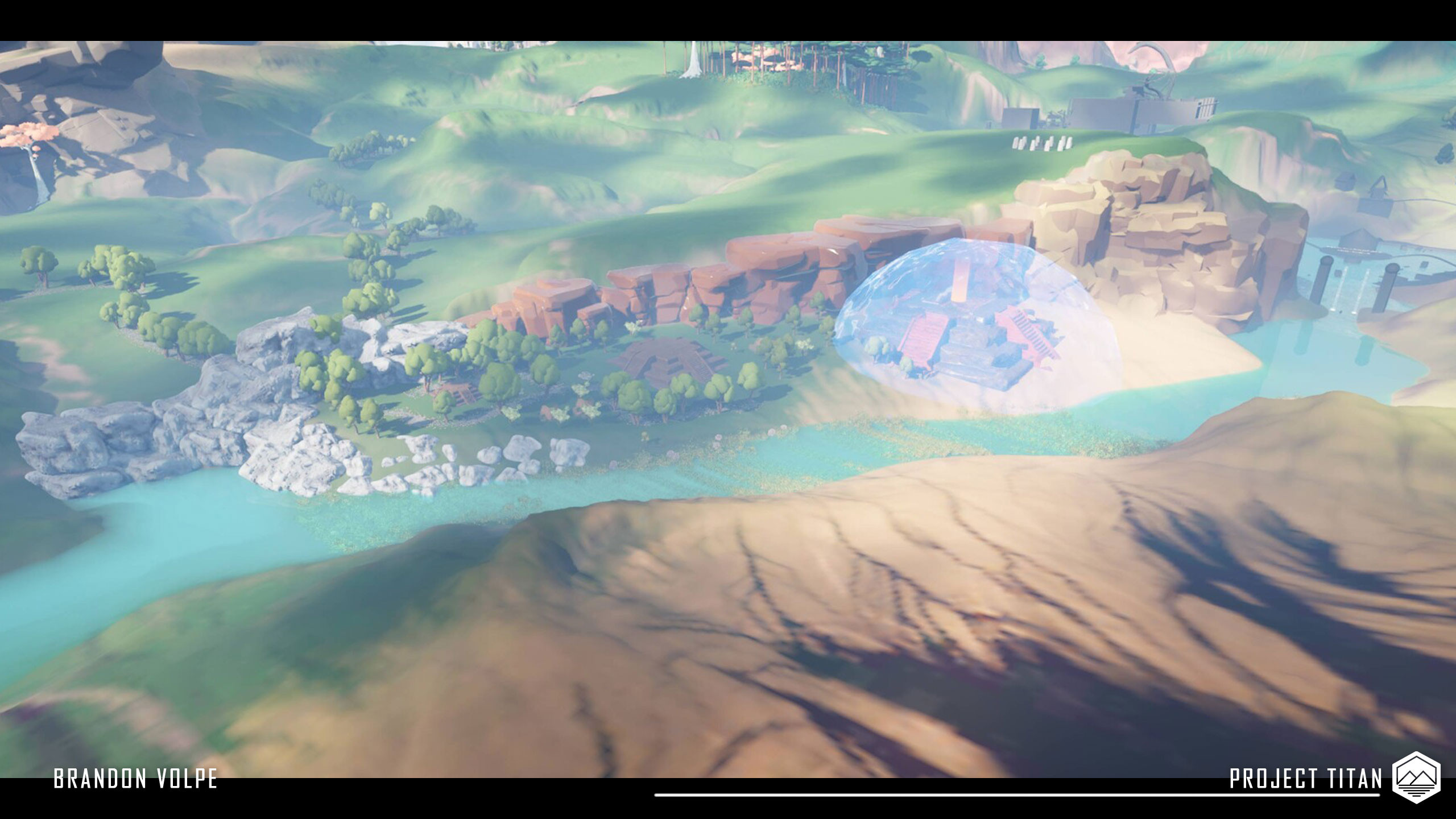 Top of volcano view or area