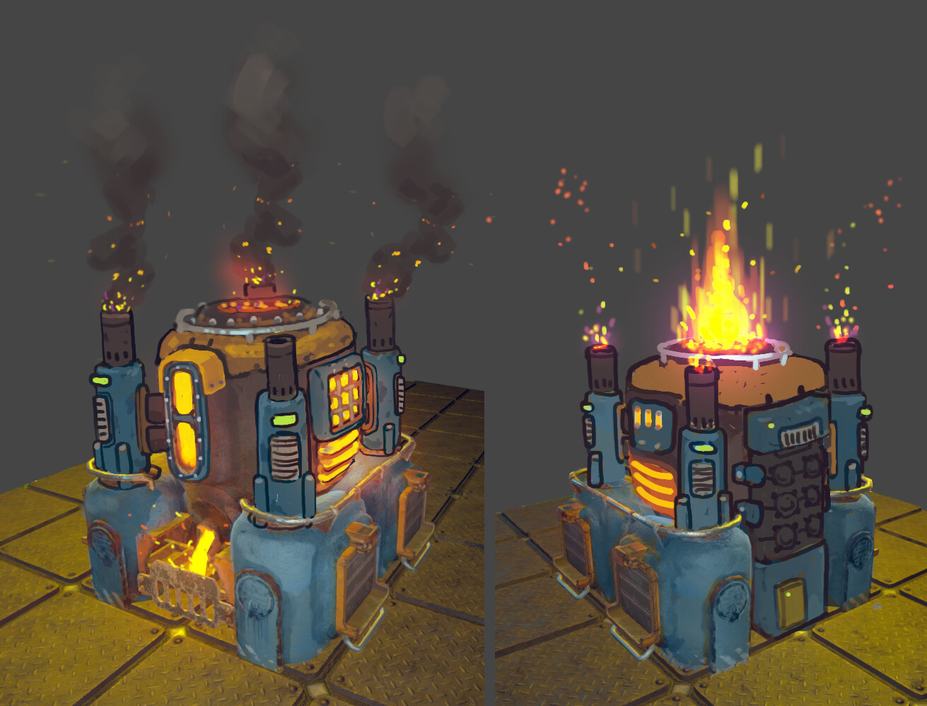 Blast Smelter VFX concept