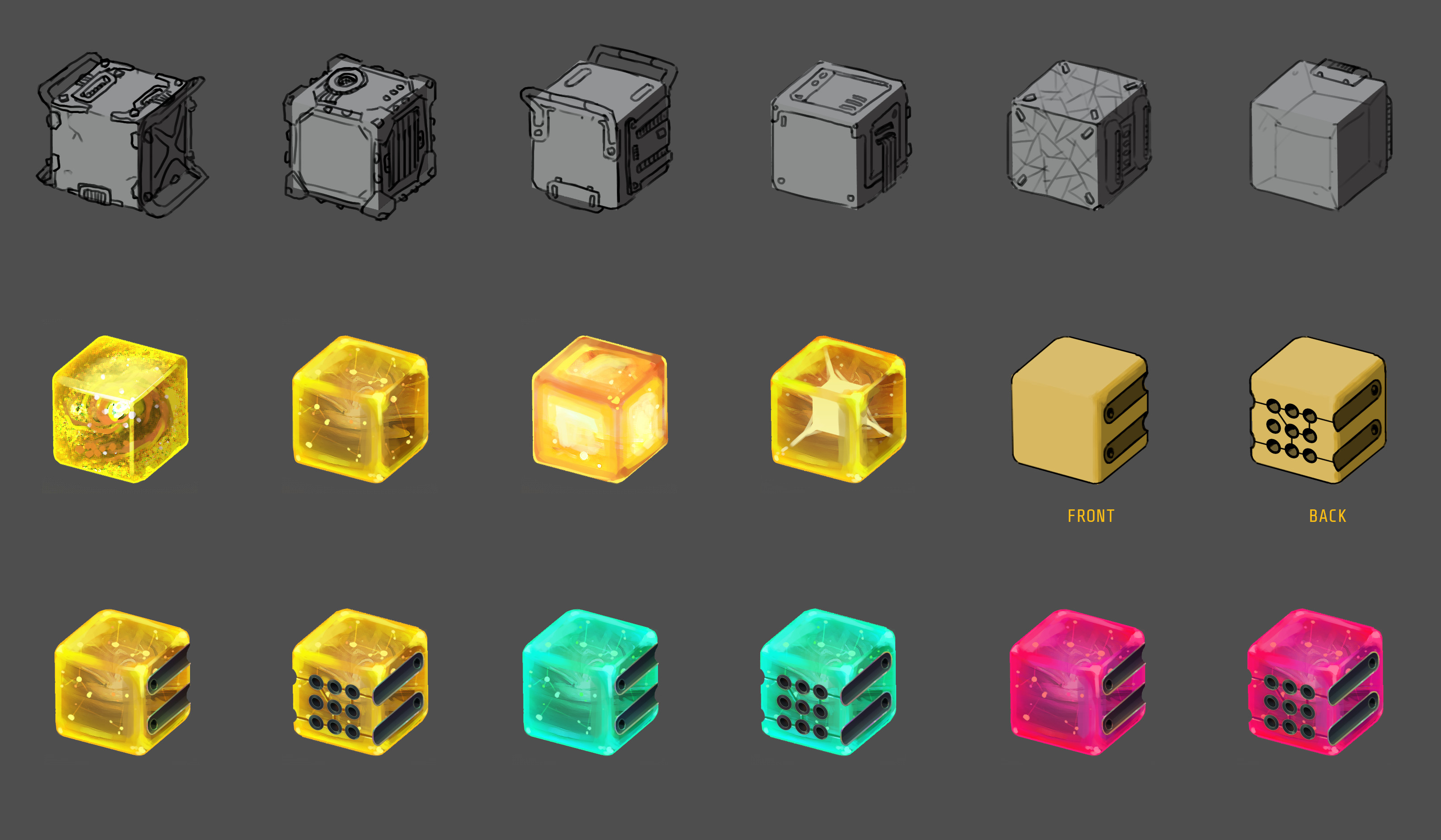 We kept things pretty simple with the designs. They're alien, and should look mysterious and deceptively simple.