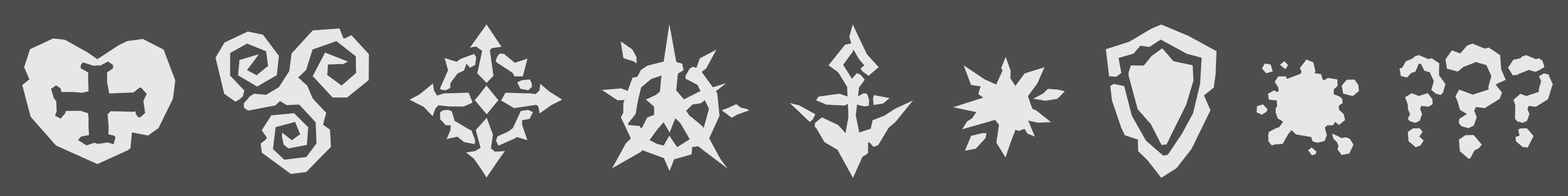 Icons for different enemy intents during an Encounter