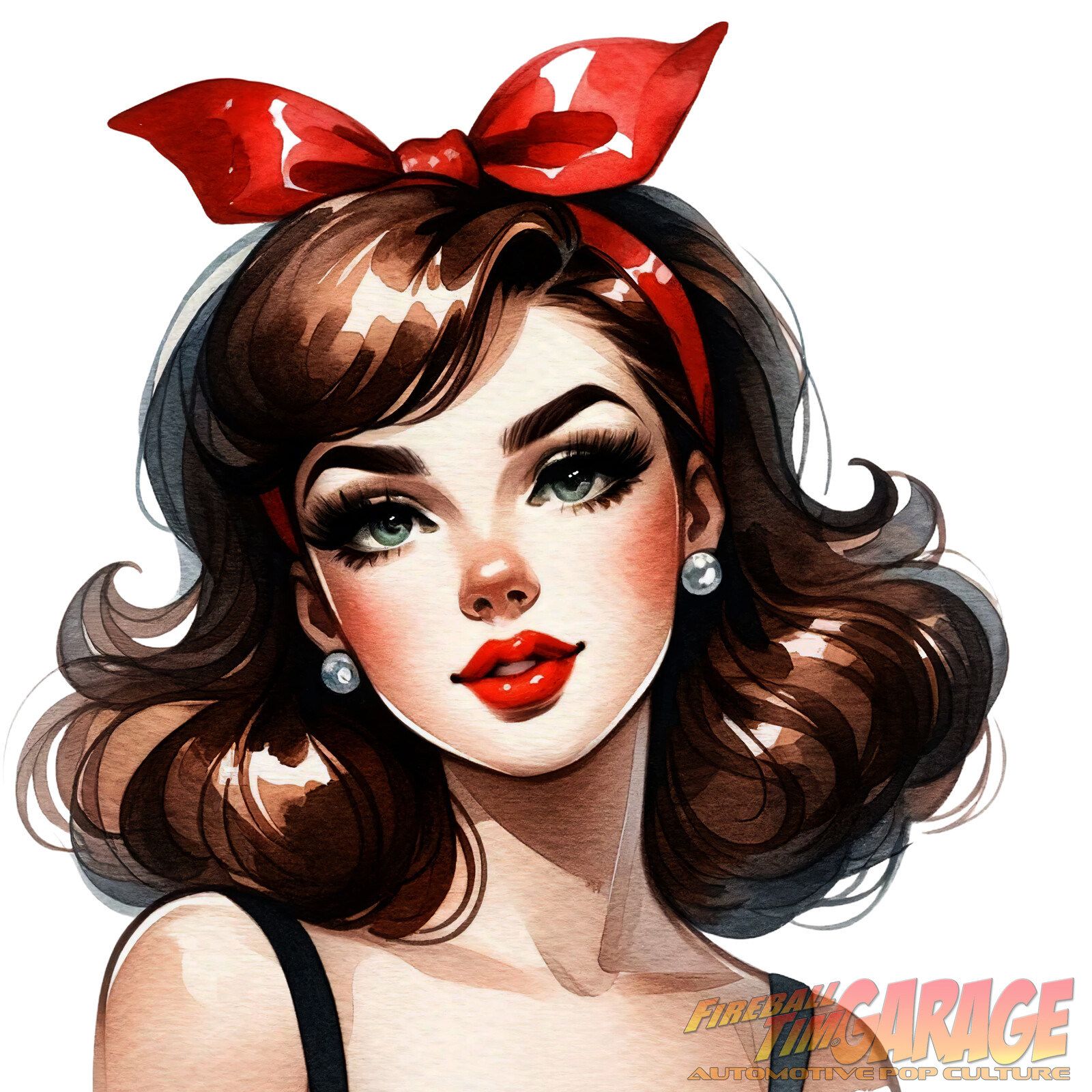 Truly Trudy Pinup Pop Culture Art by Fireball Tim Garage