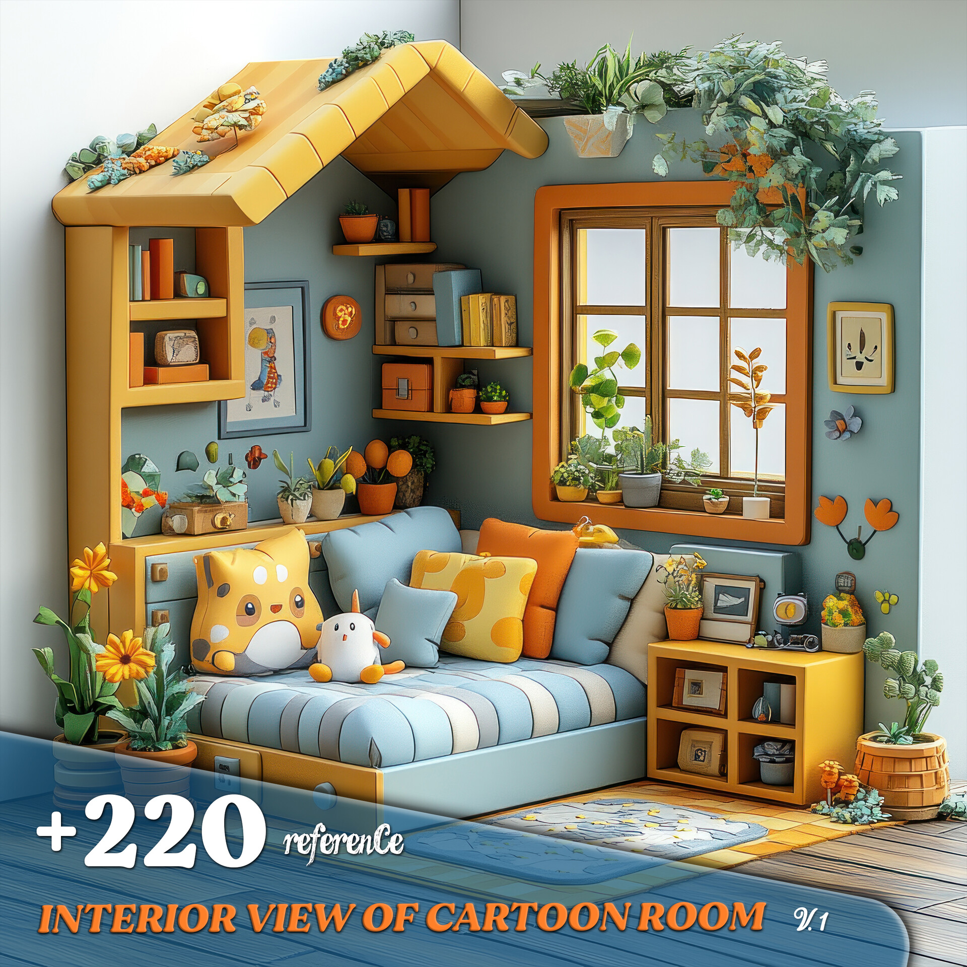 ArtStation - Interior View of Cartoon Room / Reference Pack / Vol.1 / 4K