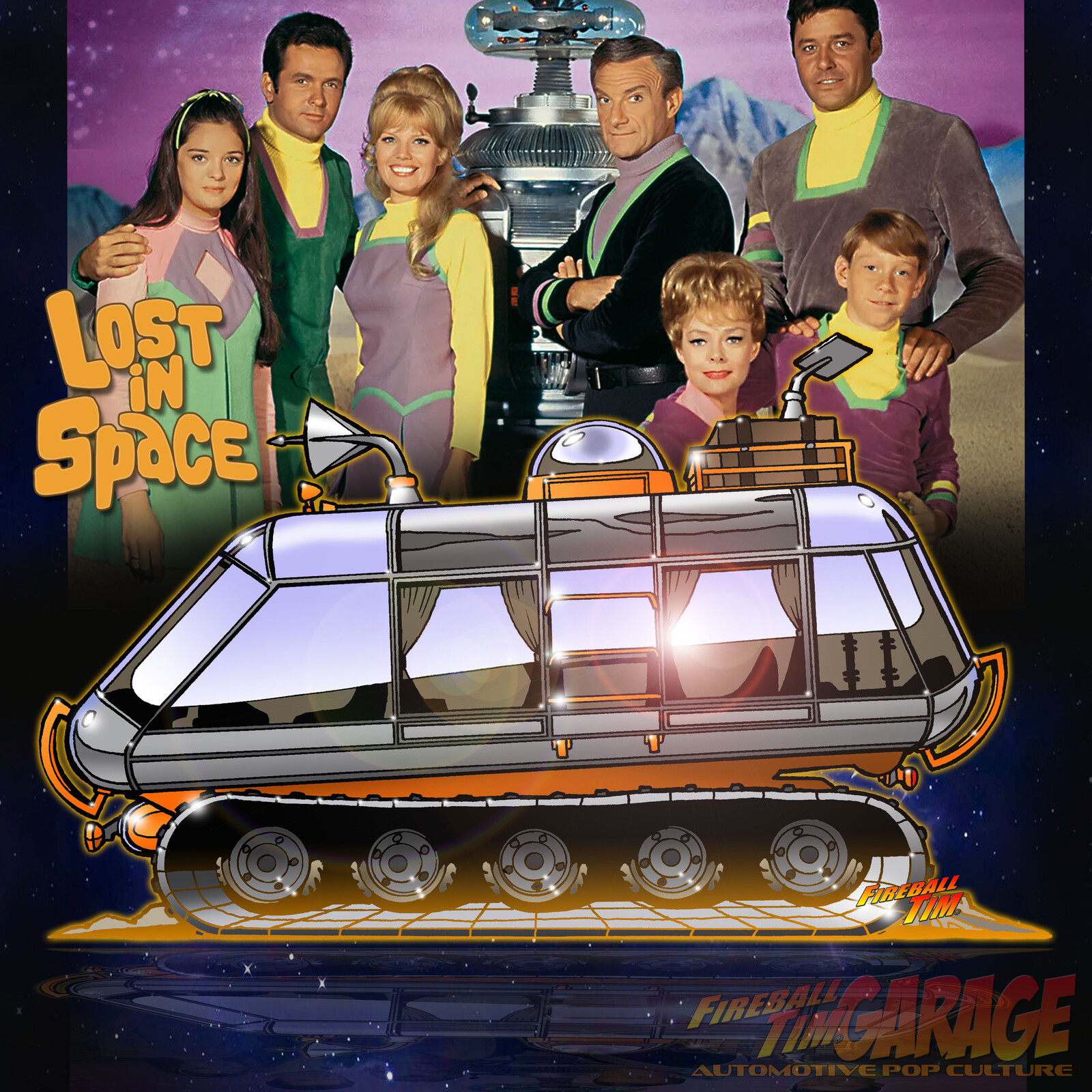 LOST IN SPACE Chariot Pop Culture Car Art by Fireball Tim Garage