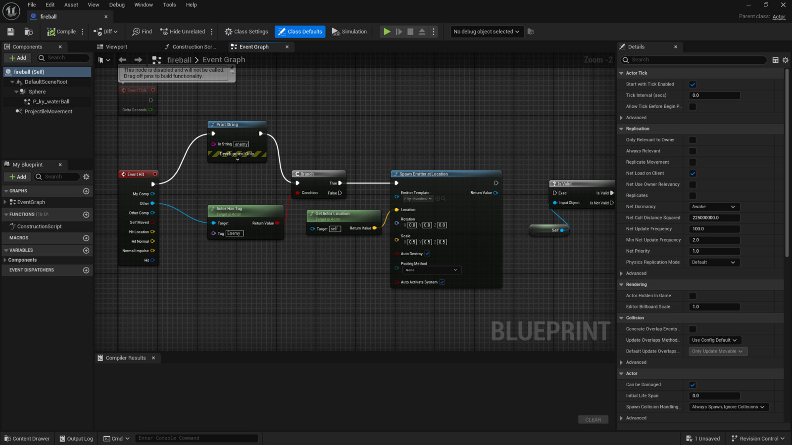 Unreal Engine Scripts for Projectile and Bouncing Surface + Niagra FX