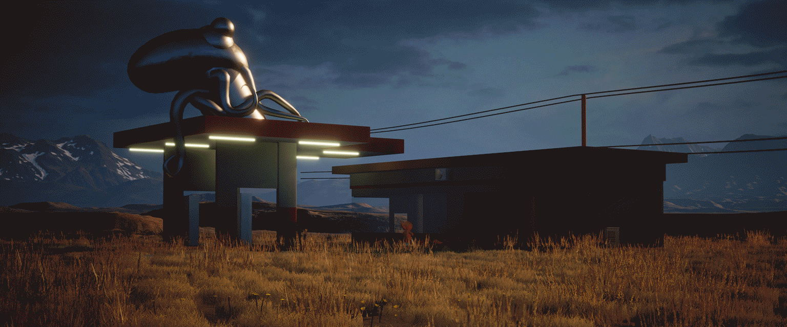 Gif Showing the progress of the scene coming together 
