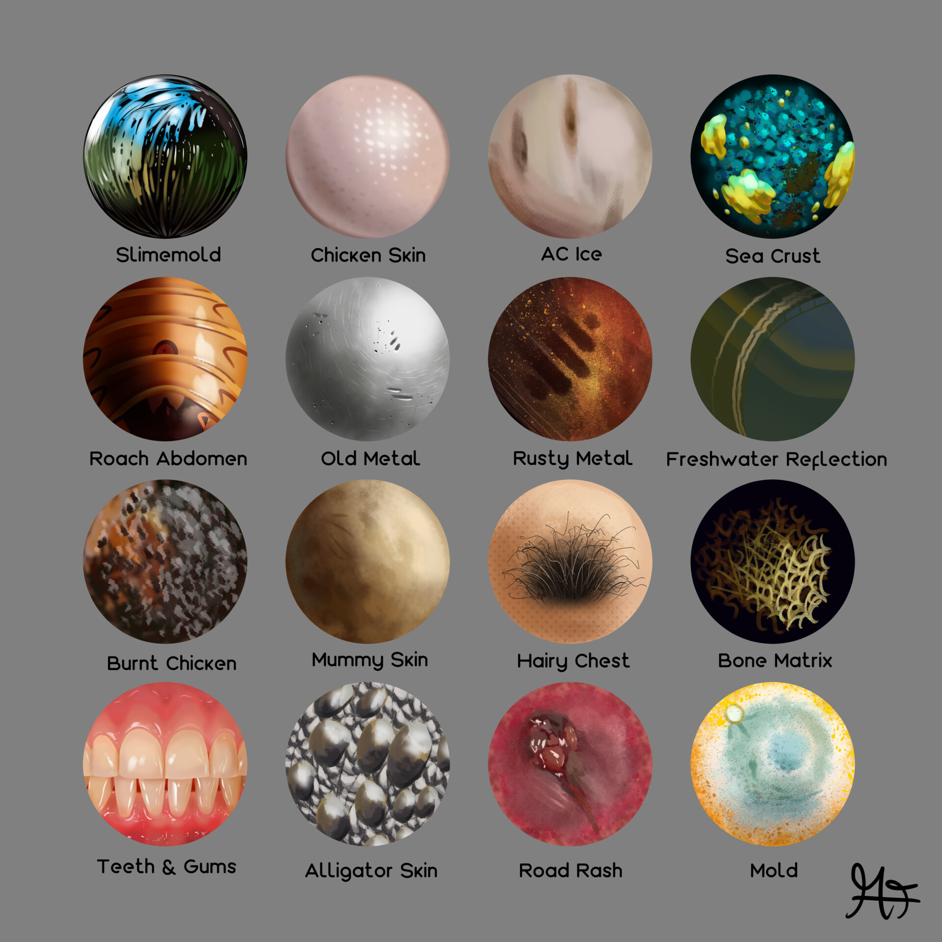 ArtStation - Horror Texture Studies