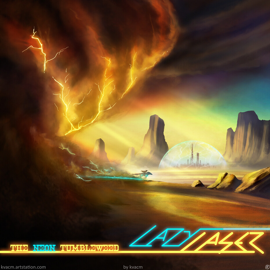 [Commission] Album Cover The Neon Tumbleweed for Lazy Laser