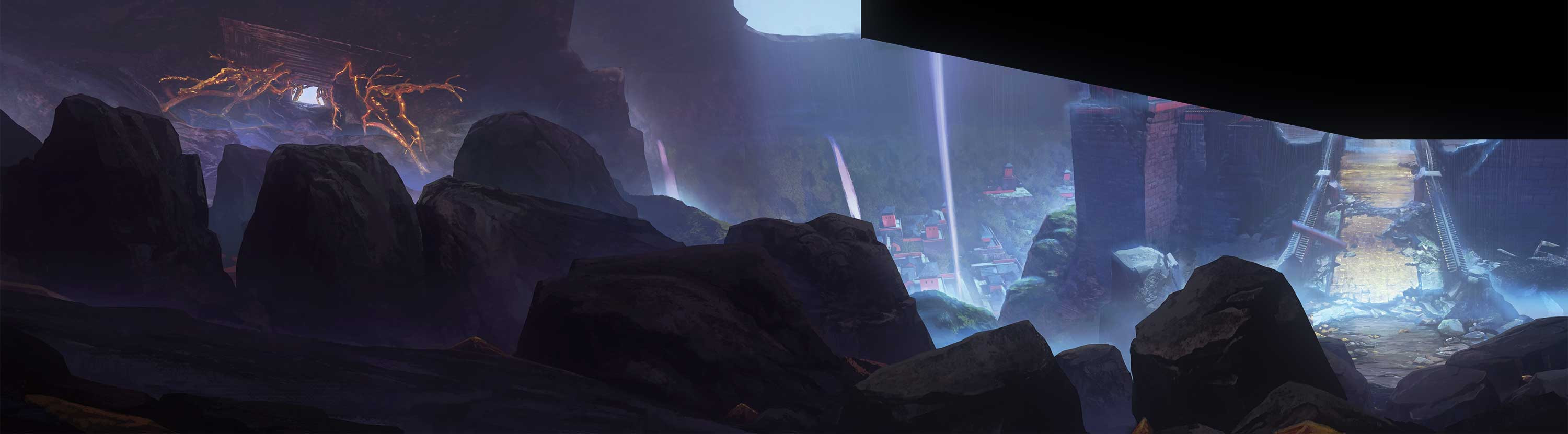 Massive 18,000 pixel wide banana pan background. This was the last painting I did at Powerhouse Animation.