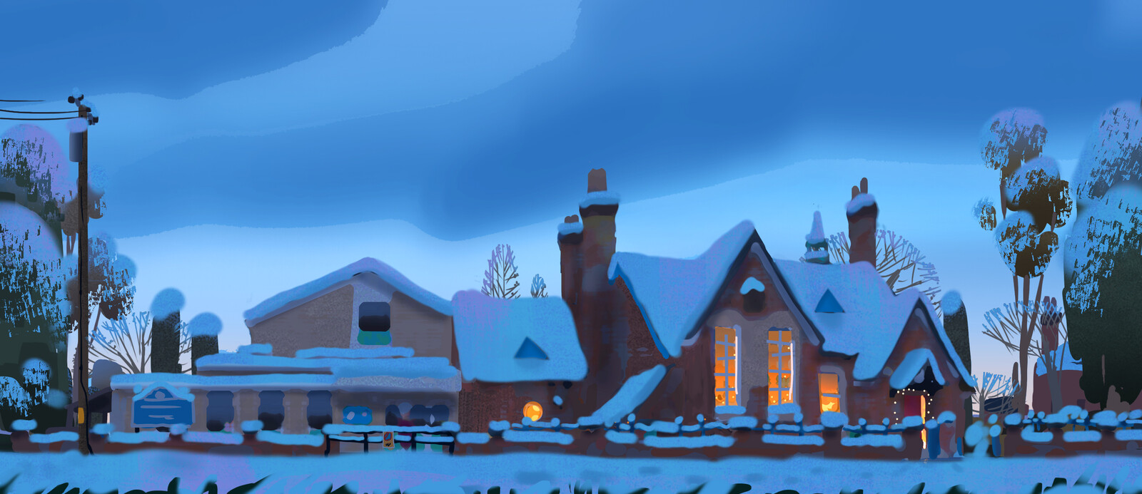 Set/Mood painting for the school in our movie