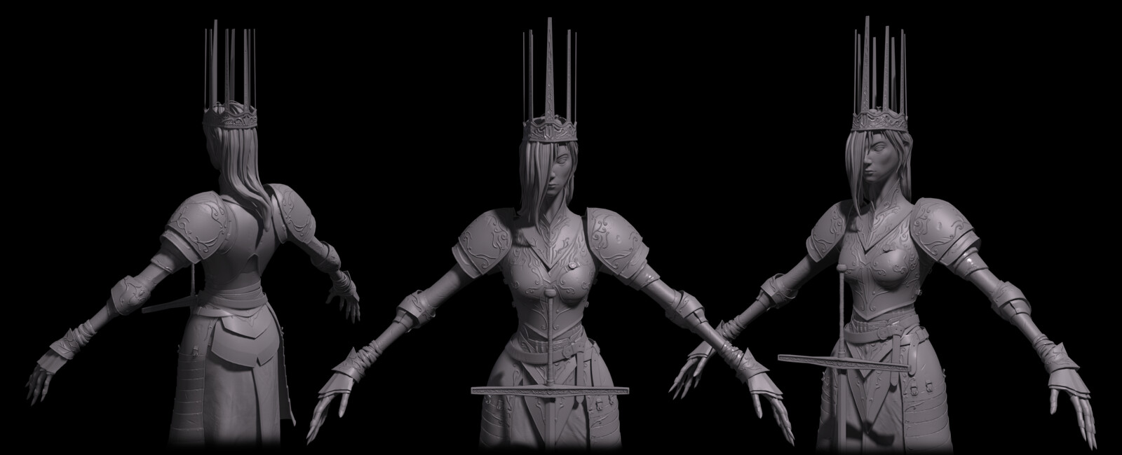 Lowpoly Baked Apose Mesh