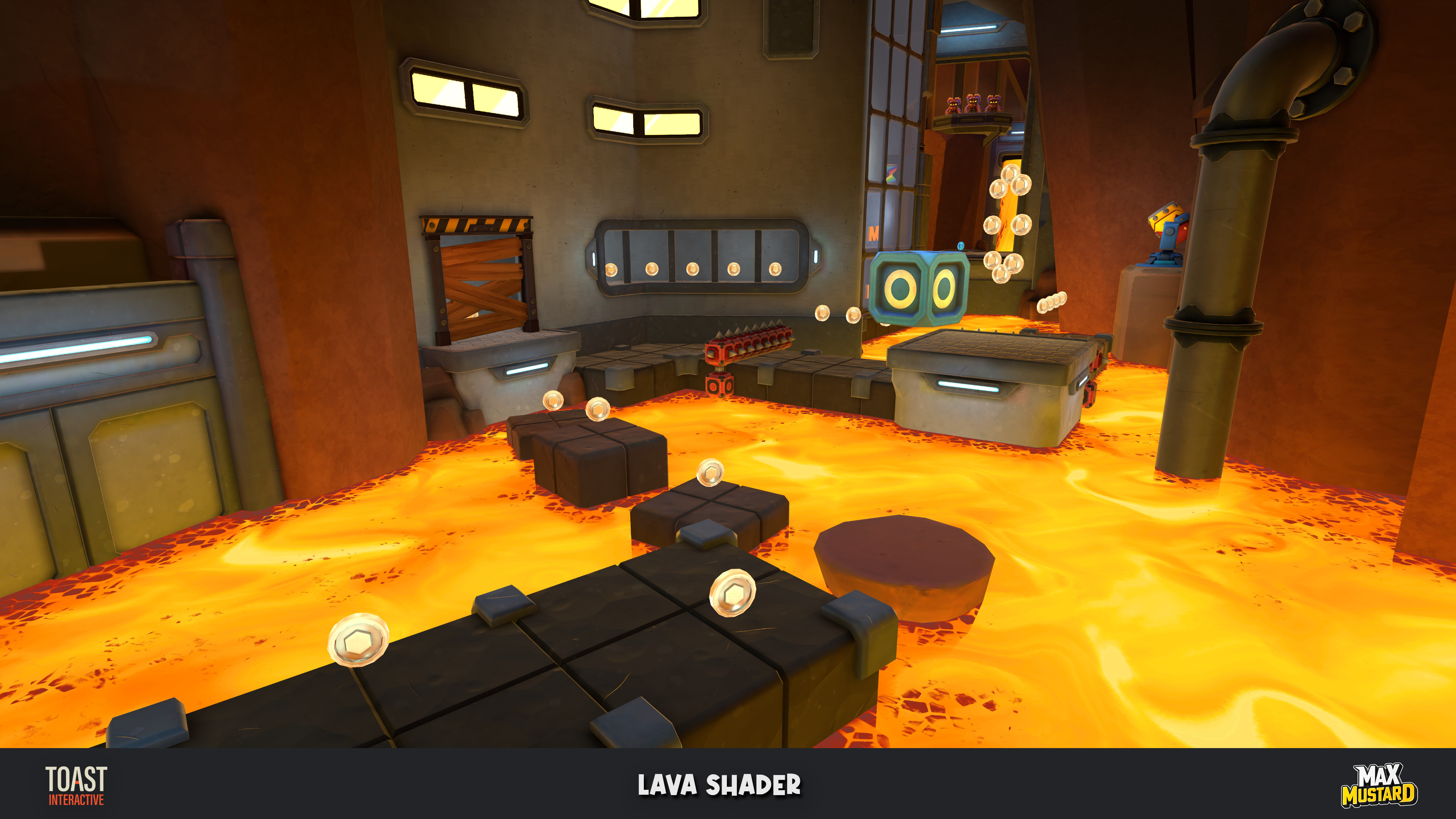 Lava Shader for the PS5 version of the project. The lava in the game moves in multiple levels so having edge detection was important to help it feel dynamic.