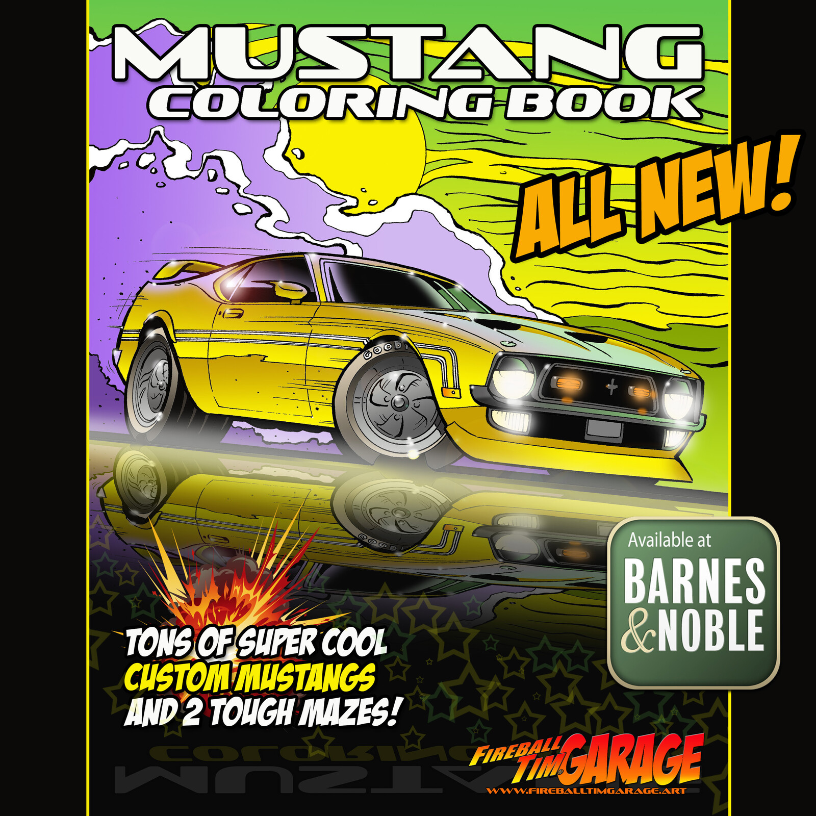 Fireball MUSTANG COLORING BOOK