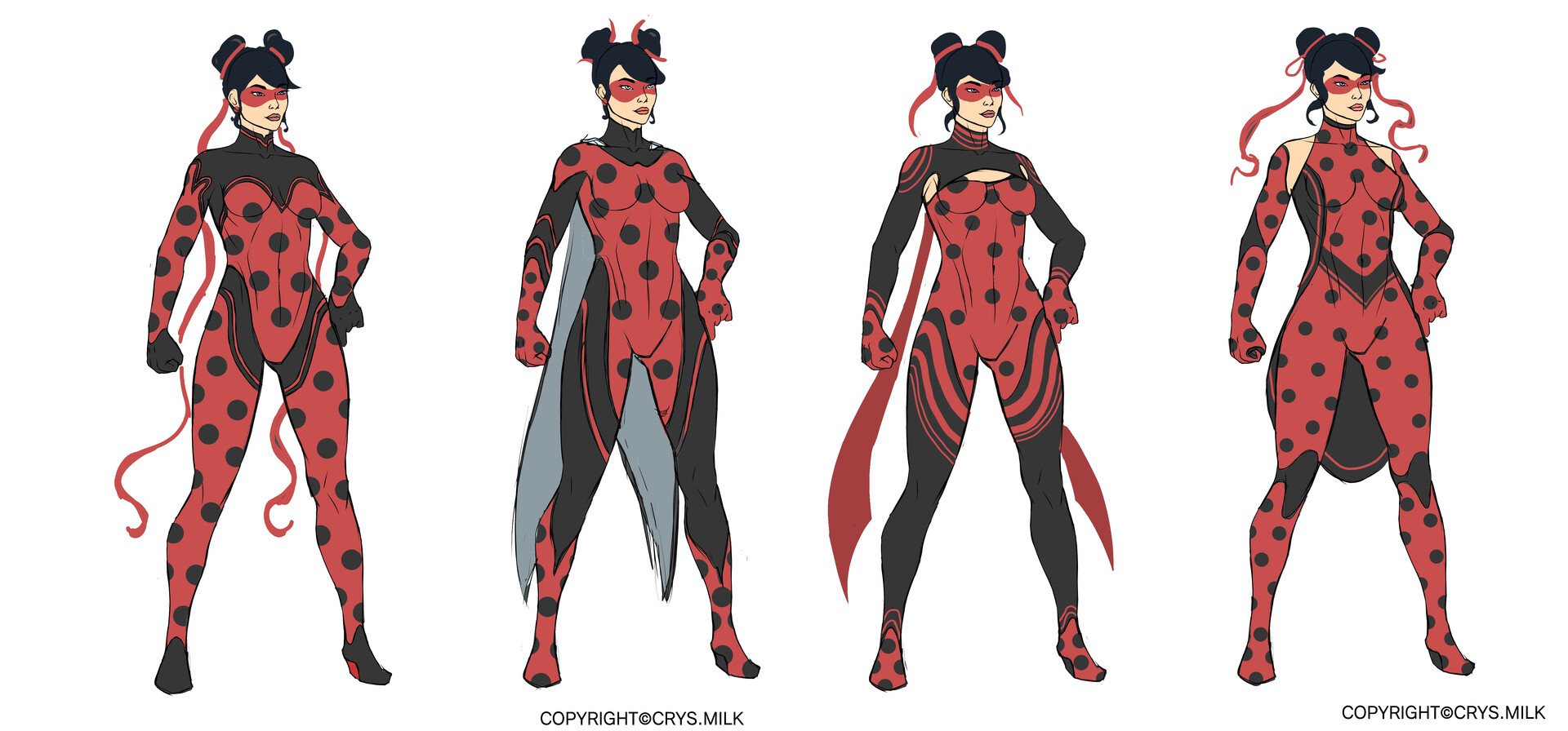 ArtStation - Miraculous Ladybug (ladybug redesign concept sketches)